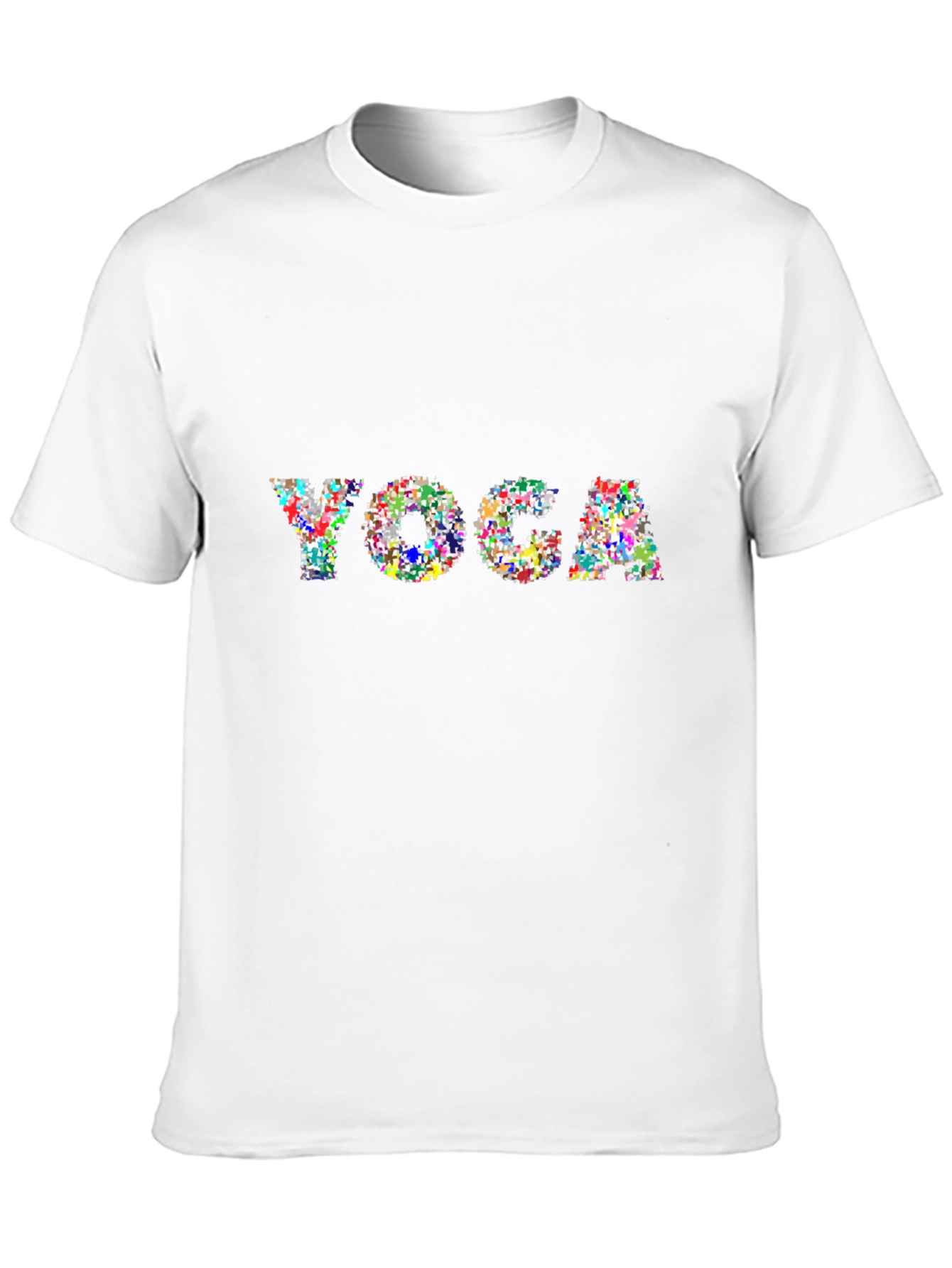 Black Colorful Yoga Tee - Relax in Style view 10