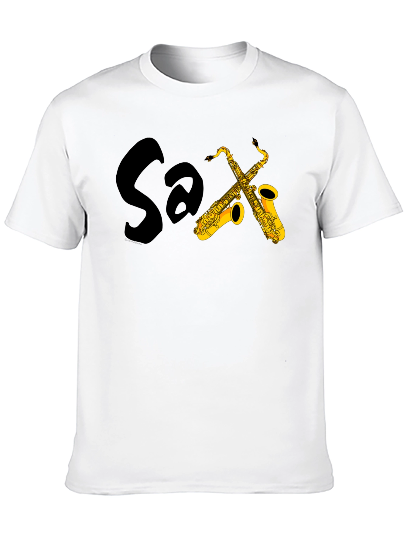 Black Saxophone T-Shirt - Cool Musician Tee view 10