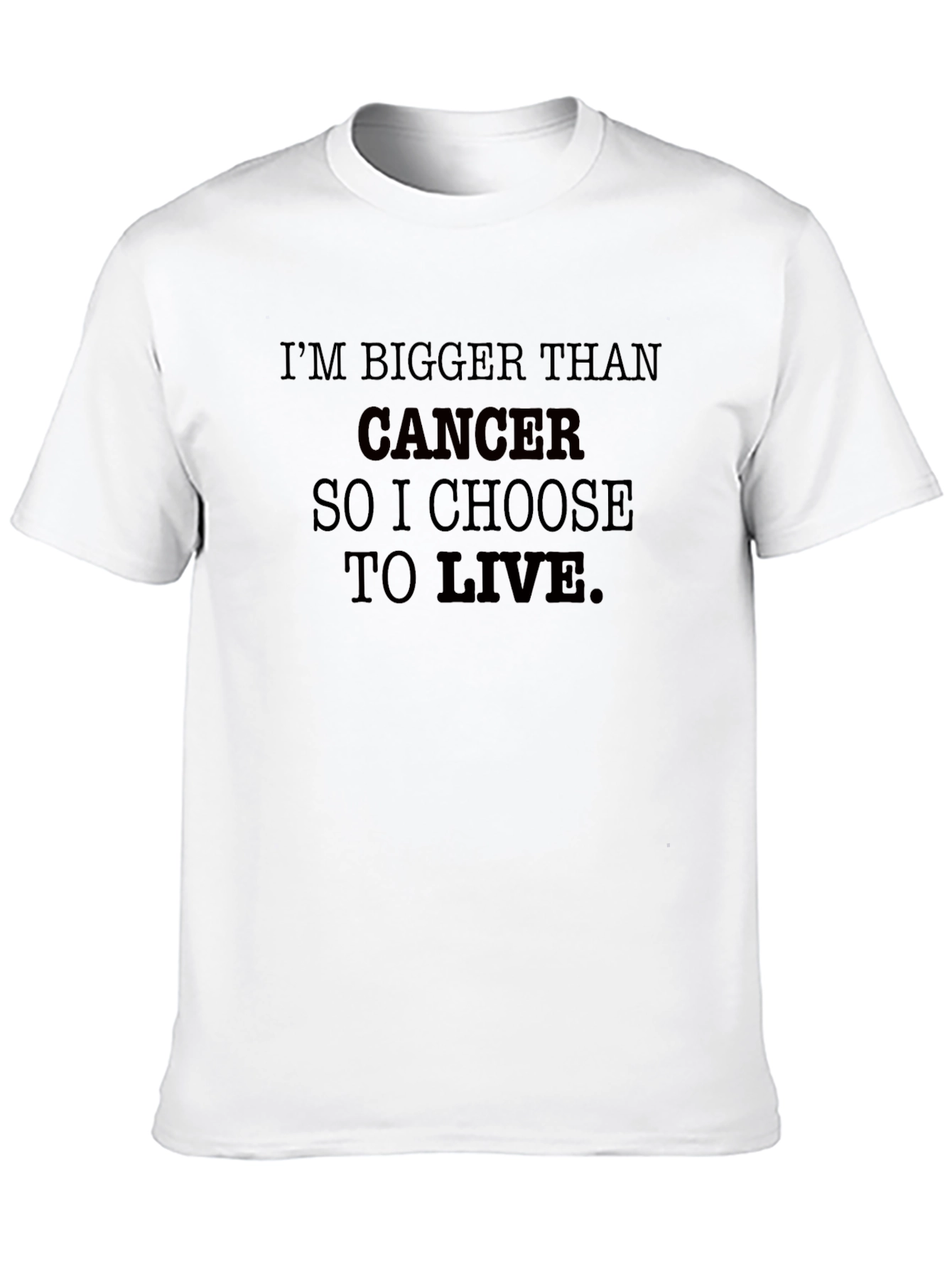 Black I'm Bigger Than Cancer T-Shirt view 10