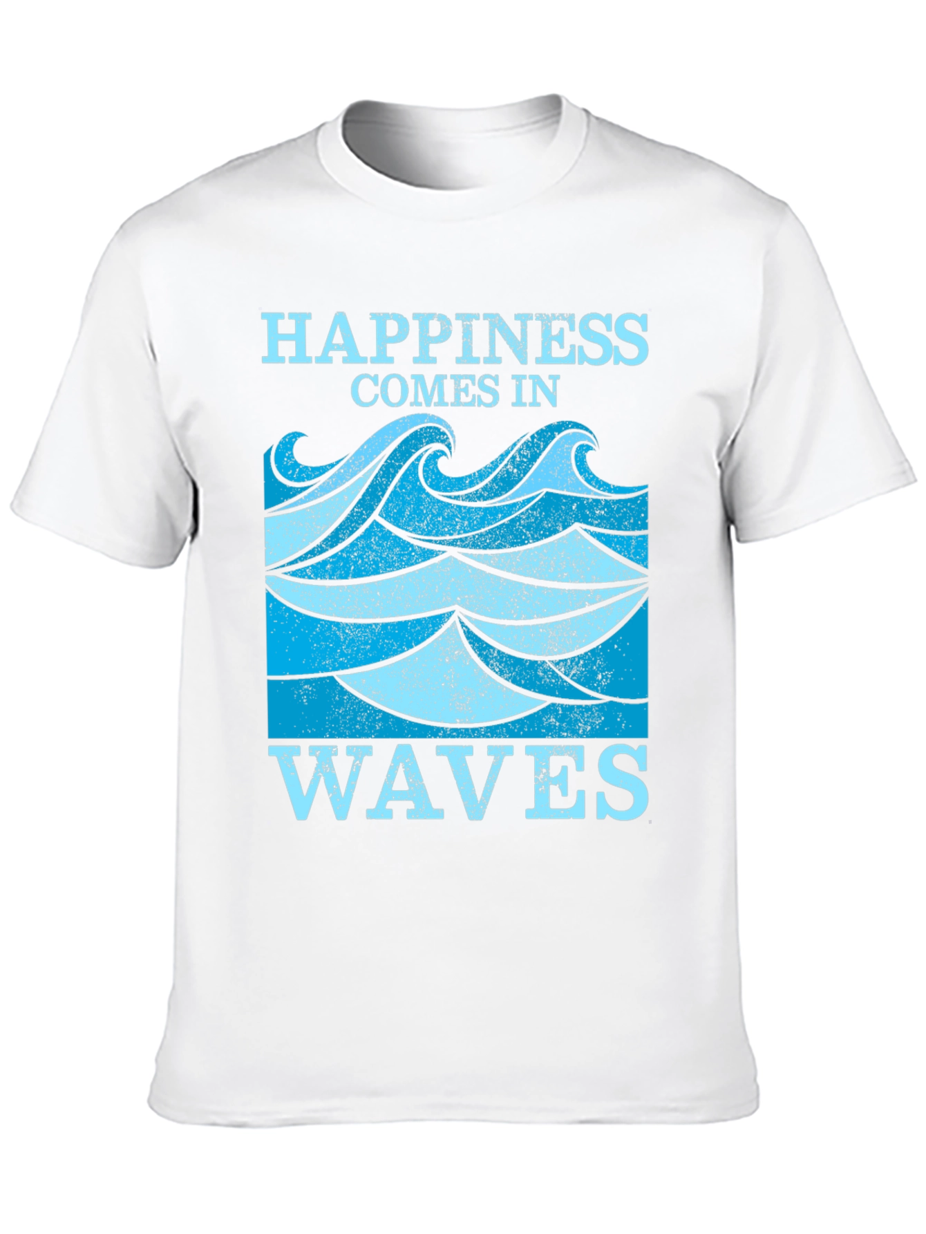 Black Happiness Comes in Waves Graphic Tee view 10