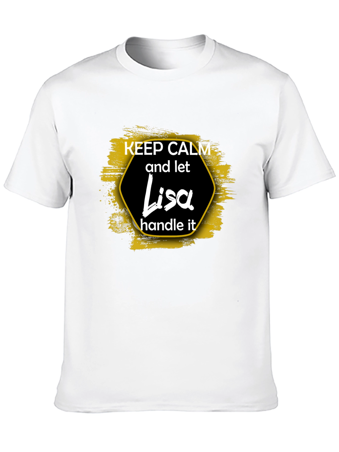 Black Keep Calm Lisa T-Shirt Funny Personalized Gift view 10