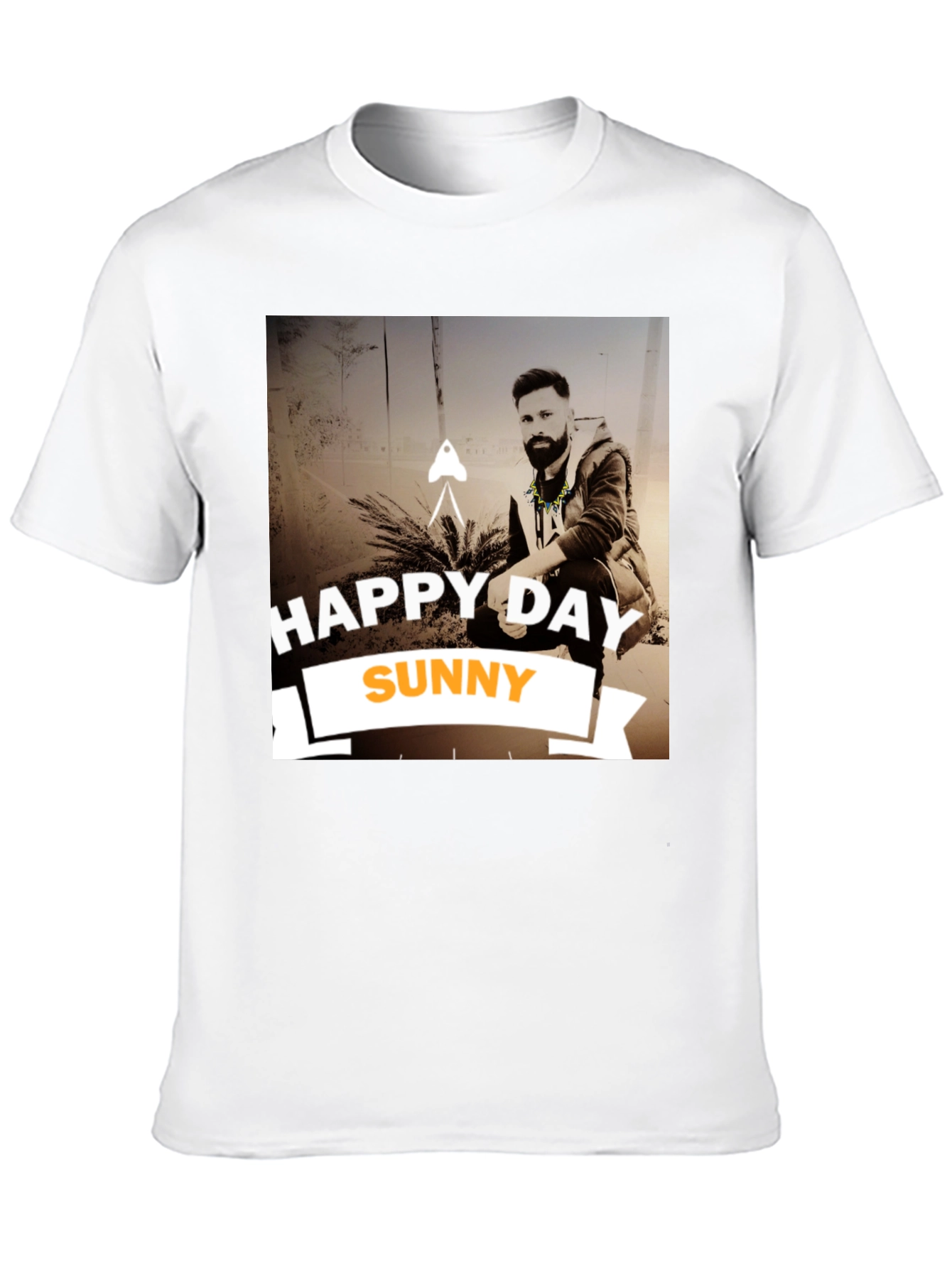 Black Happy Day Sunny Black Graphic T-Shirt view 10