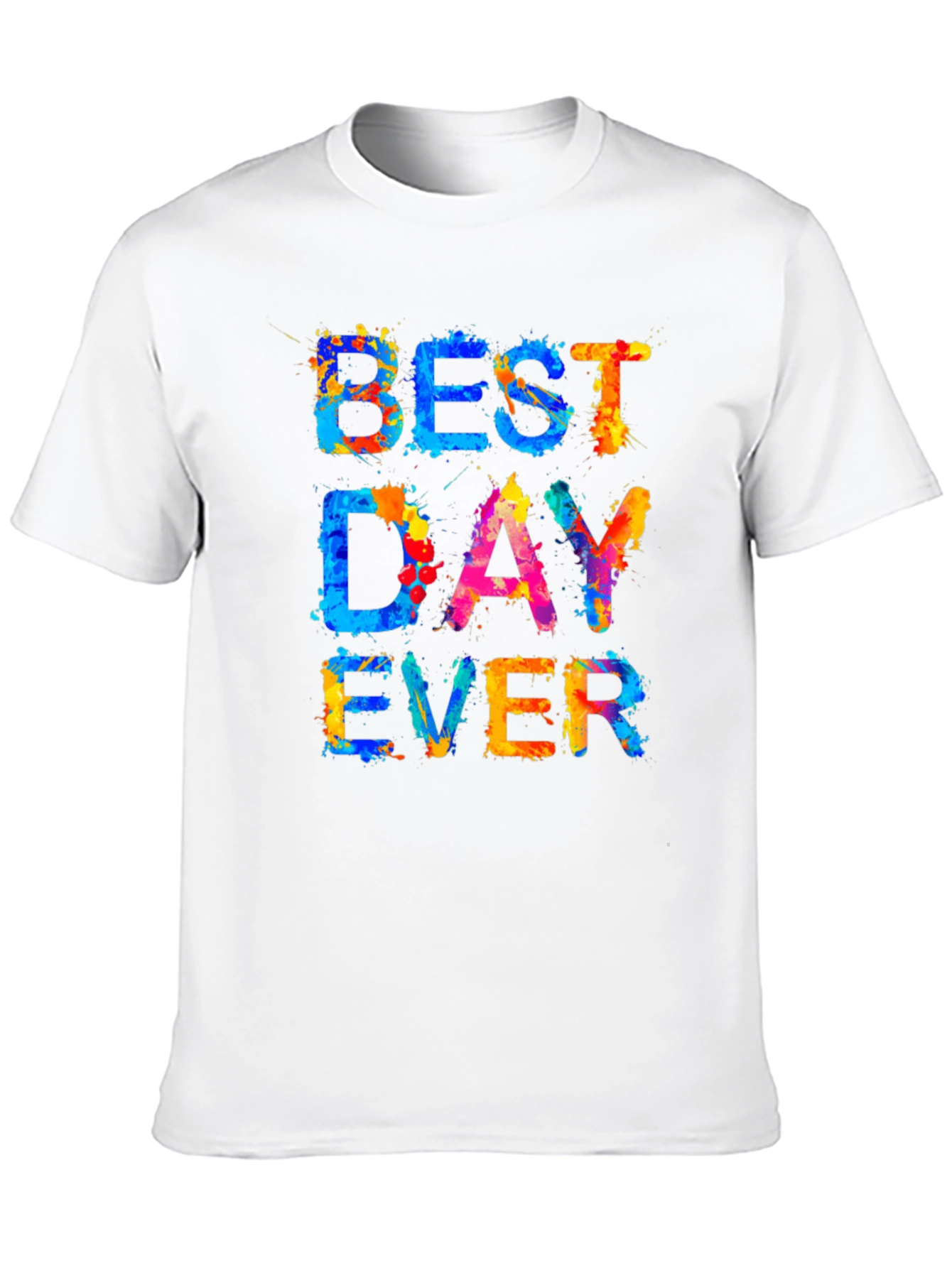 Black Best Day Ever Graphic Tee - Men's Colorful Shirt view 10