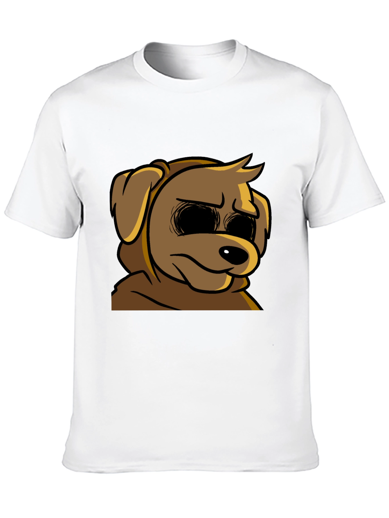 Black Cartoon Dog Graphic T-Shirt - Soft Black Tee view 10