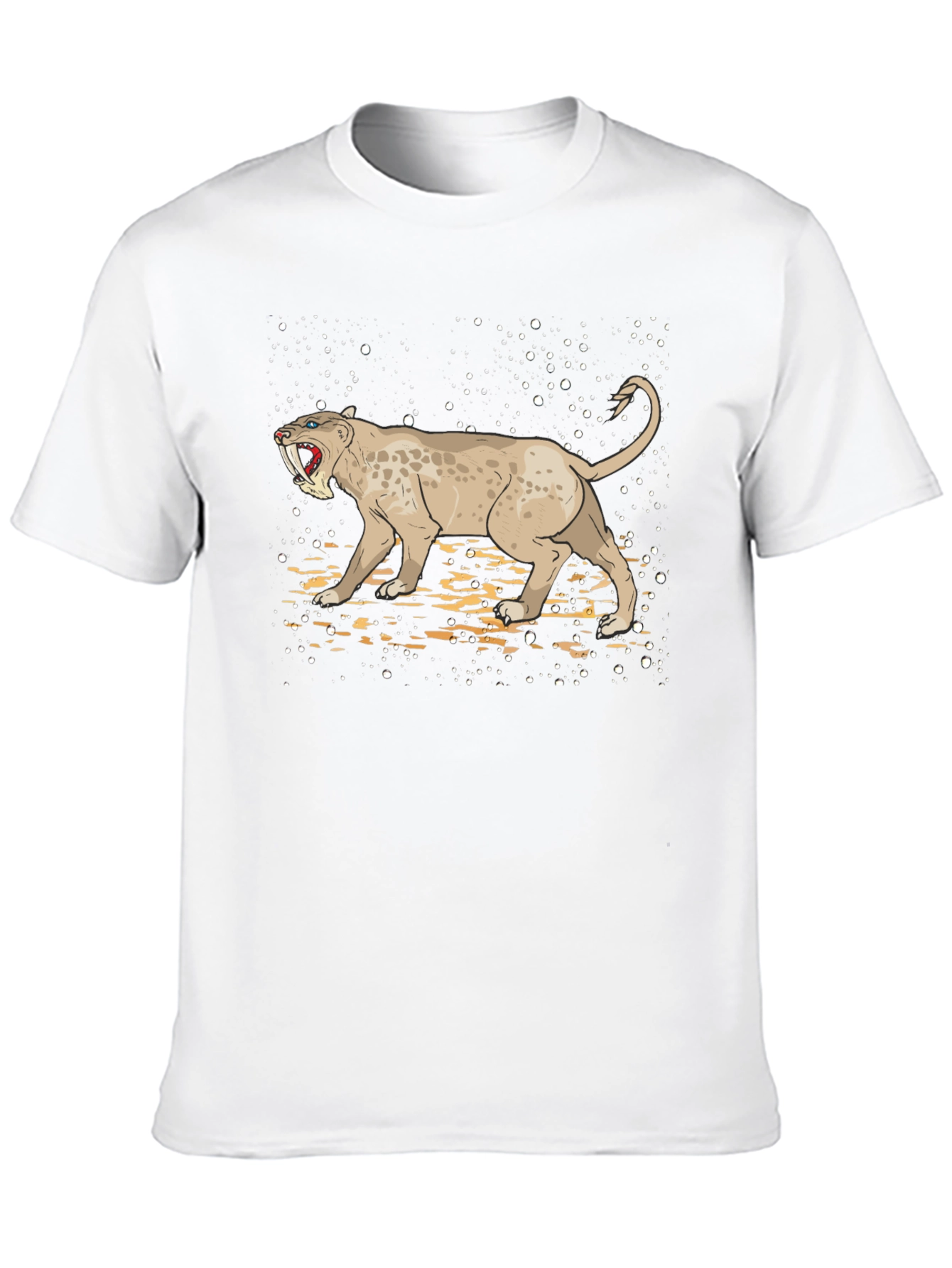 Black Sabertooth Tiger Graphic Tee view 10