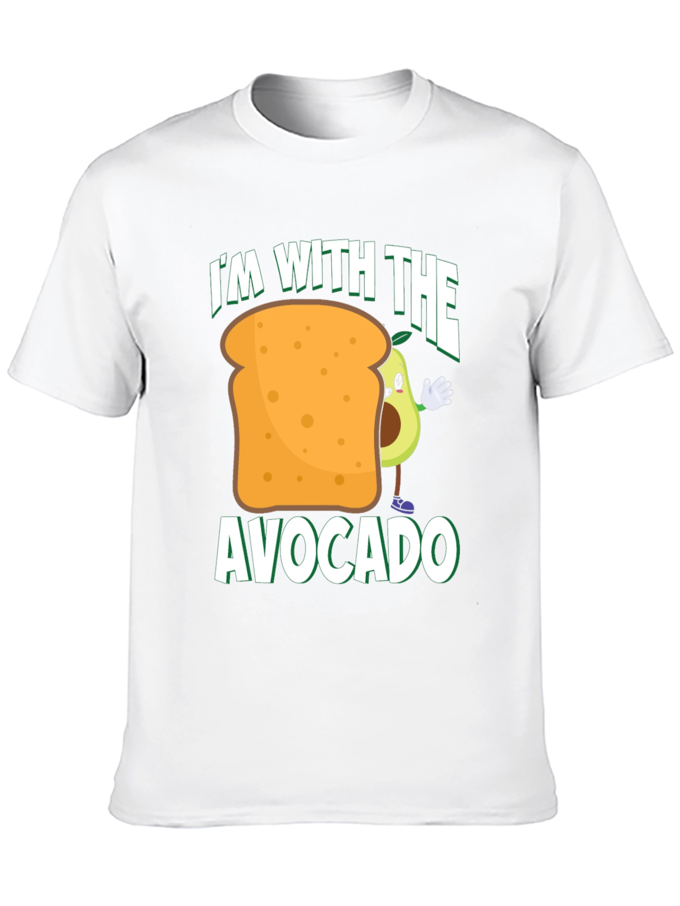 Black I'm With The Avocado T-Shirt Funny Toast Tee view 10