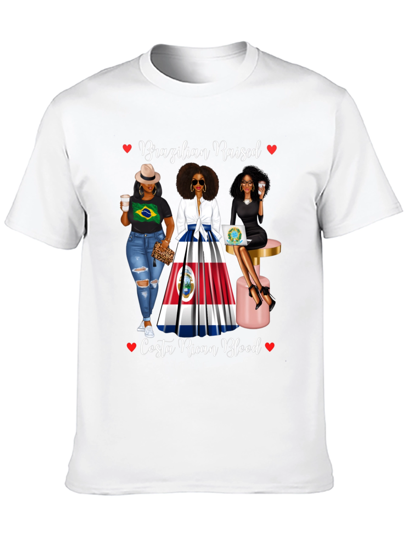 Black Brazilian Raised Costa Rican Blood T-Shirt view 10