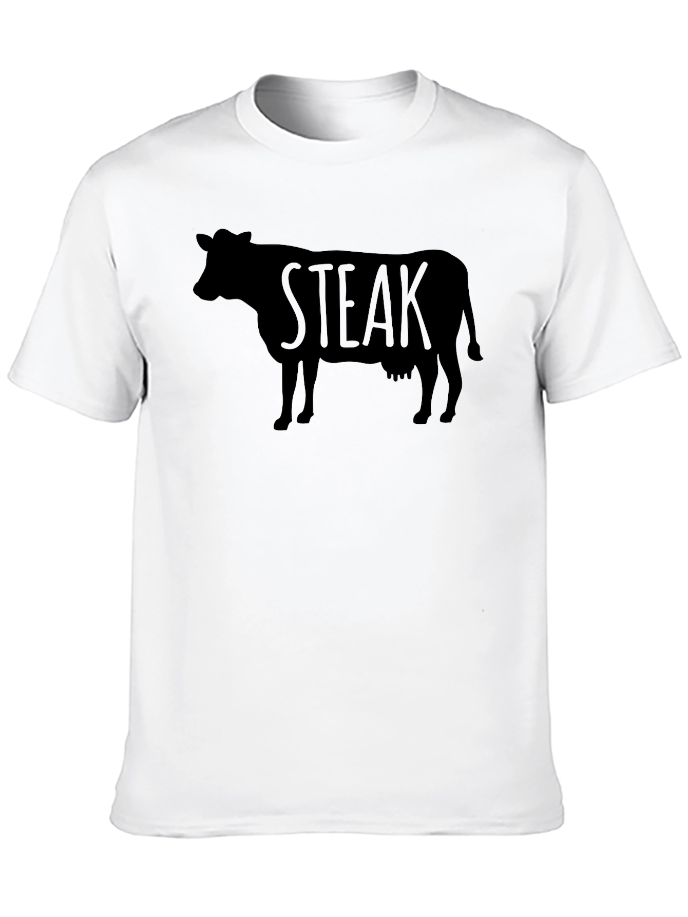 Black Steak Cow Graphic Tee - Black view 10