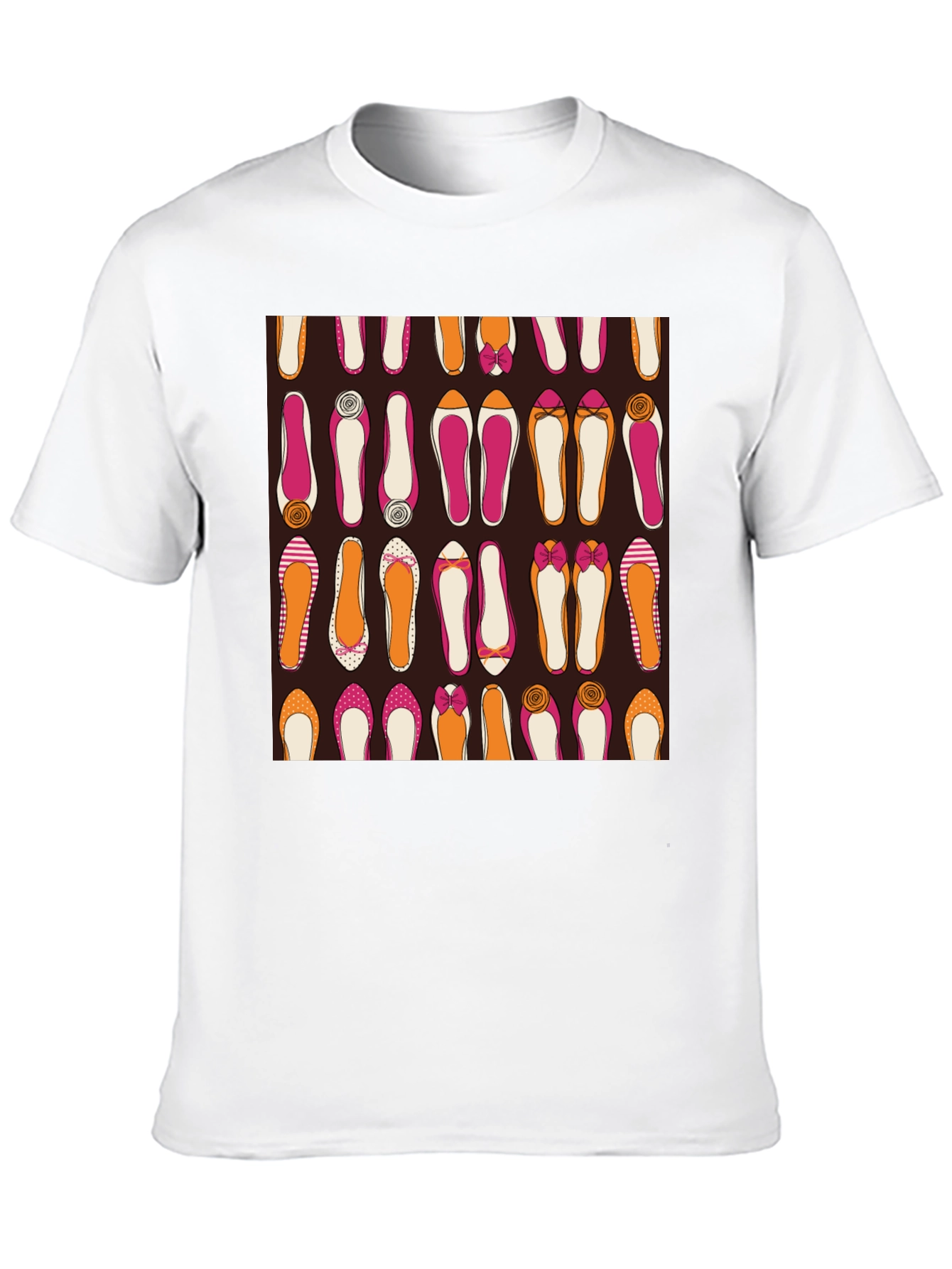 Black Stylish Shoes Pattern Graphic Tee view 10