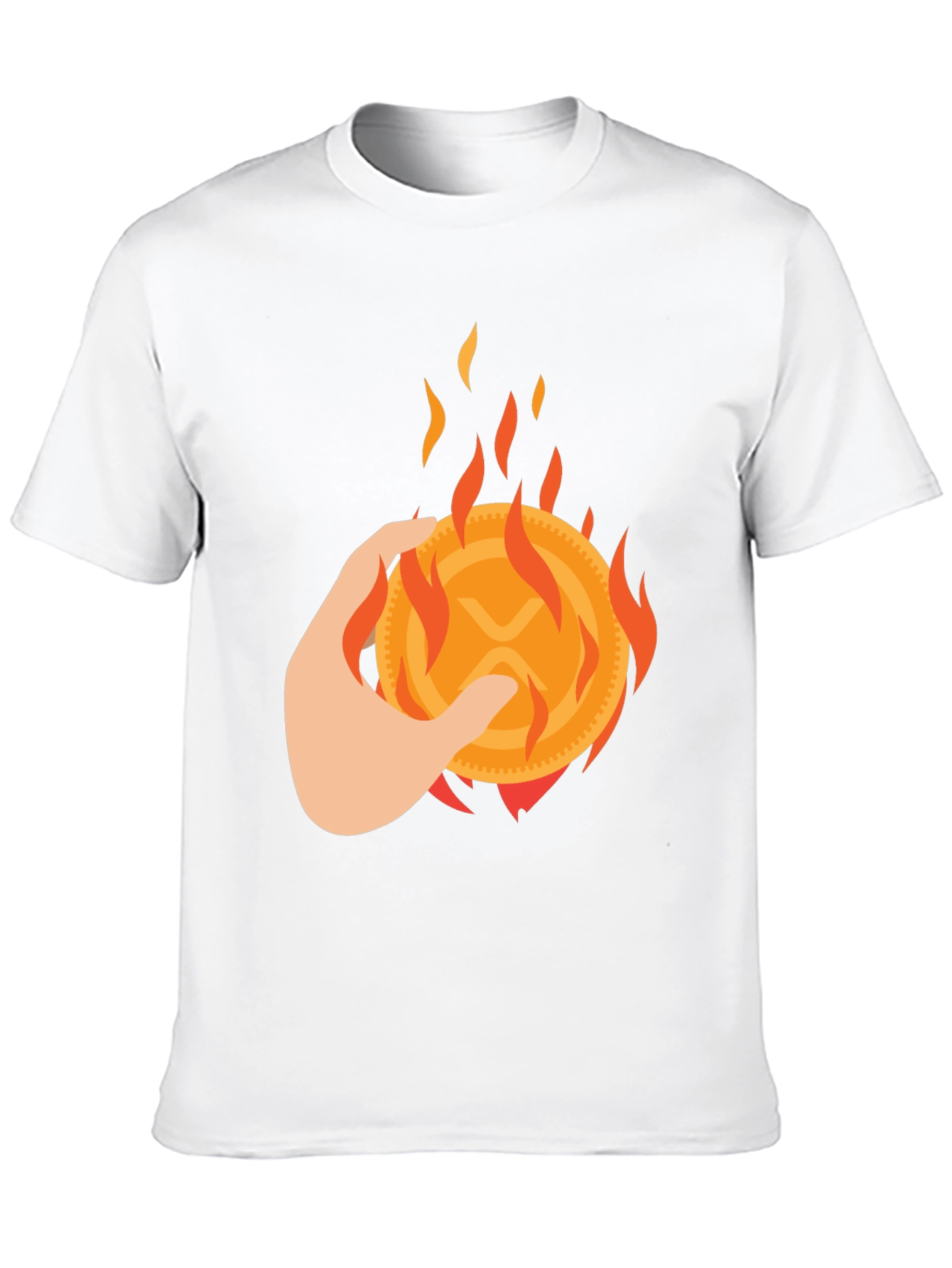Black Burning XRP Crypto T-Shirt view 10