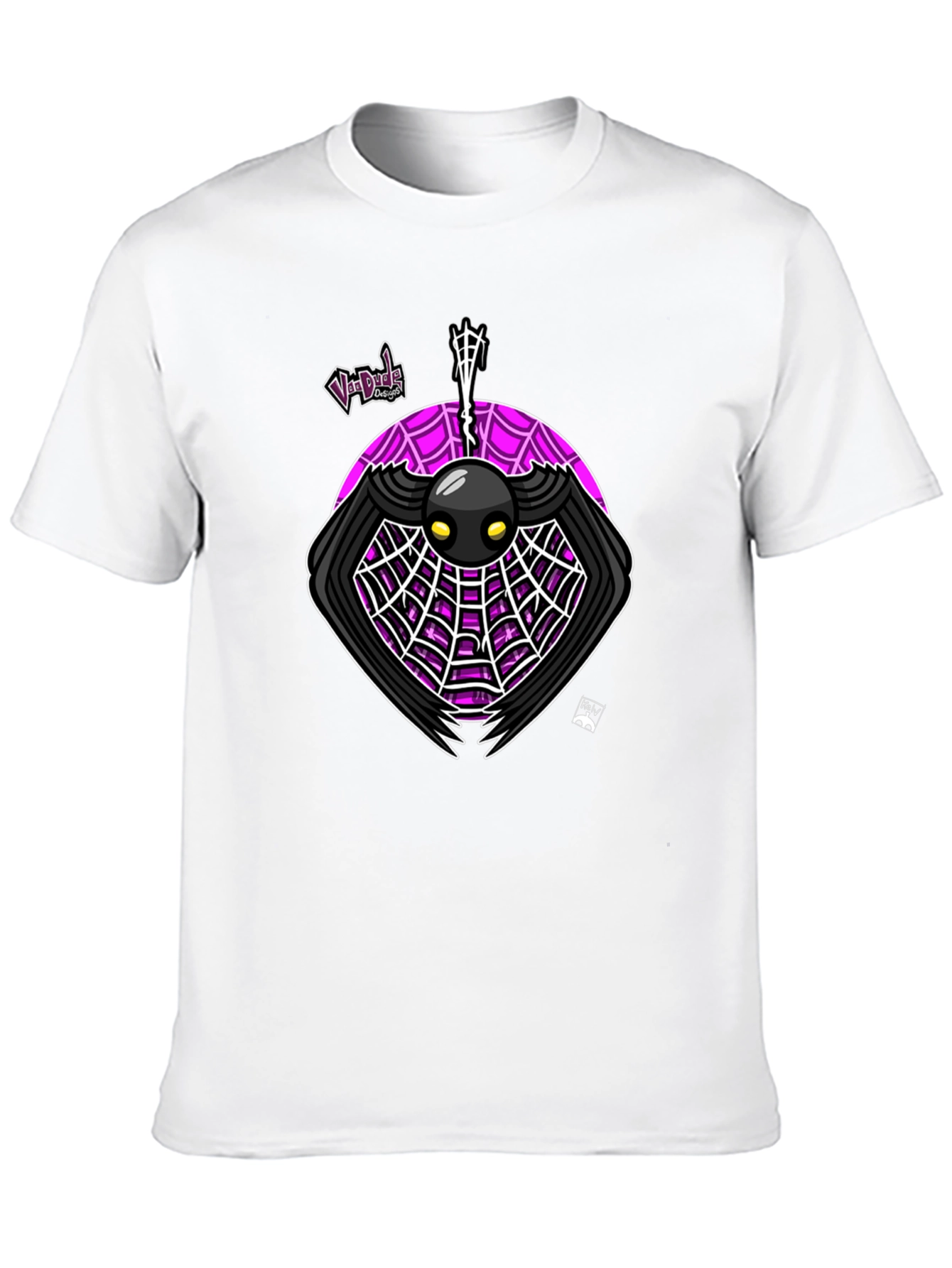 Black Spider Web Graphic Tee - Unique Design T-Shirt view 10
