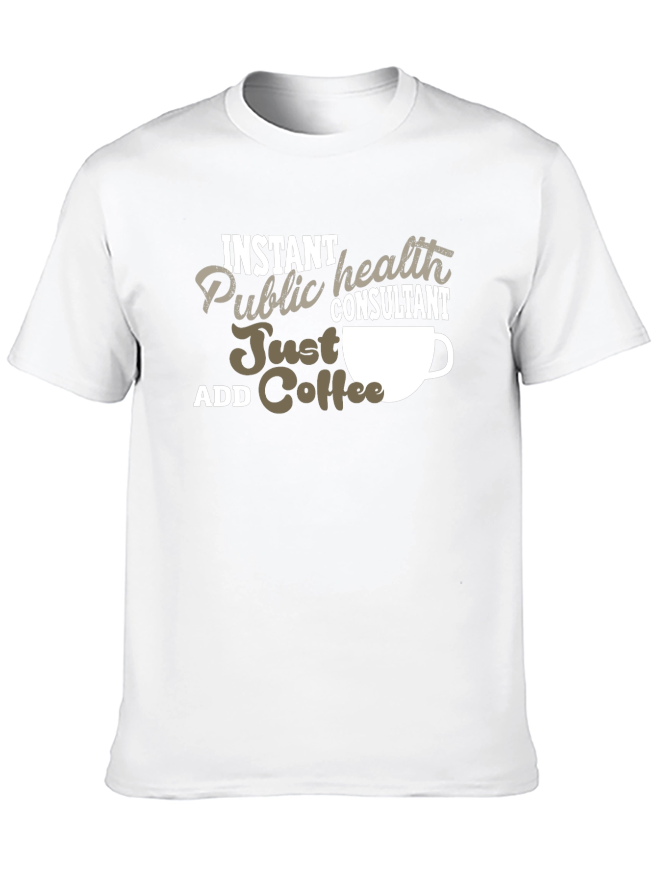 Black Instant Public Health Consultant Coffee T-Shirt view 10