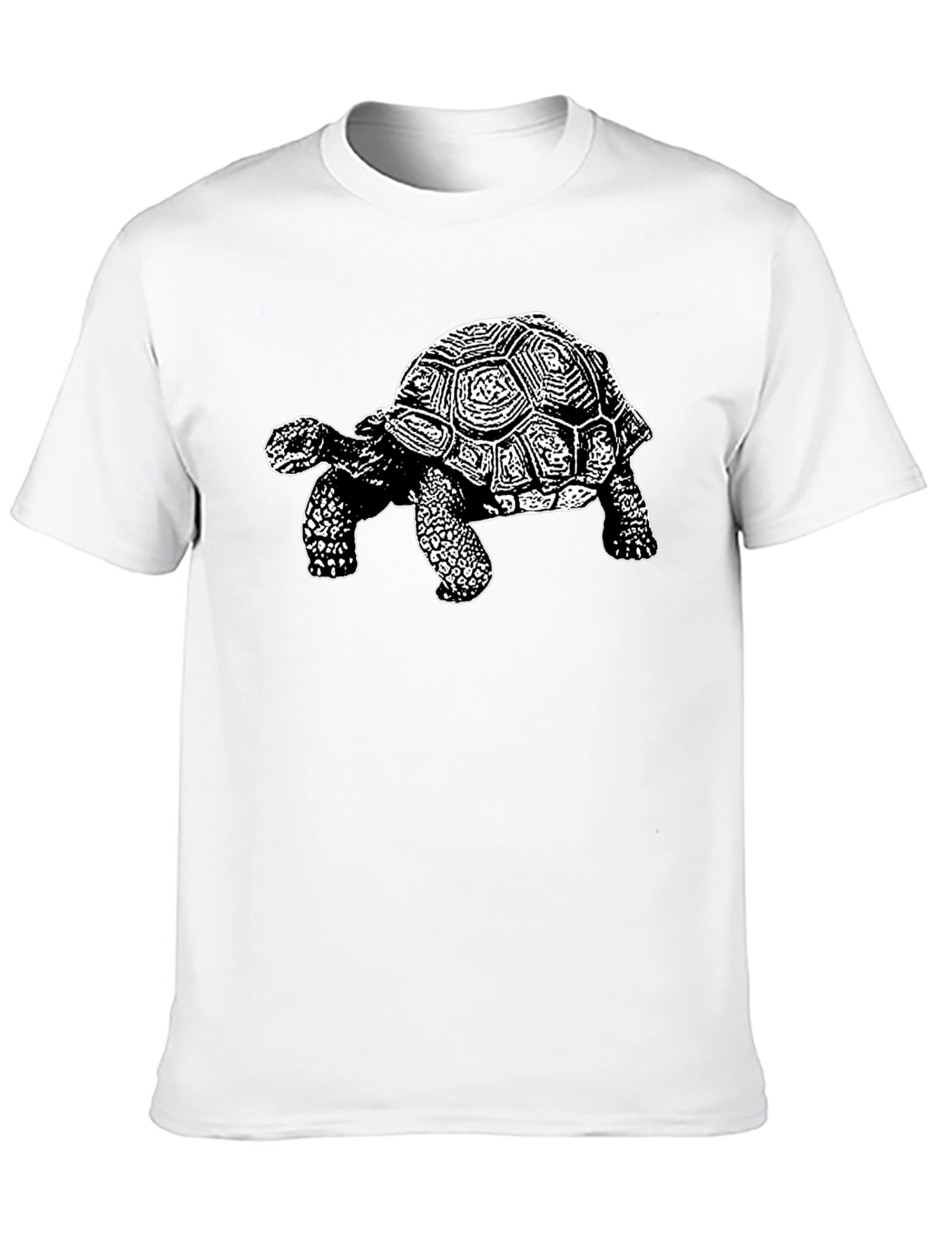 Black Tortoise Graphic Tee - Black Cotton T-Shirt view 10