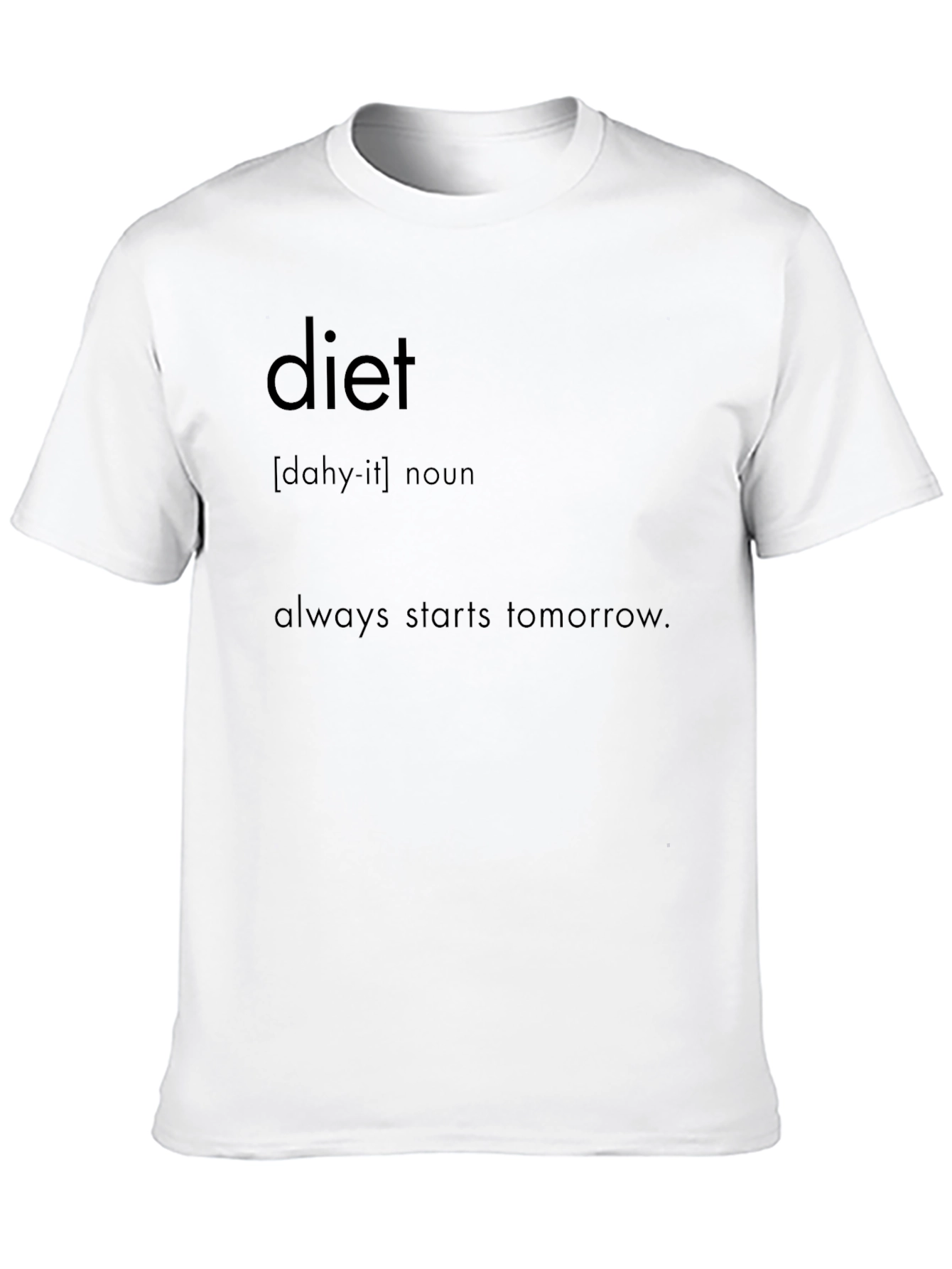 Black Diet Starts Tomorrow Black Graphic Tee view 10