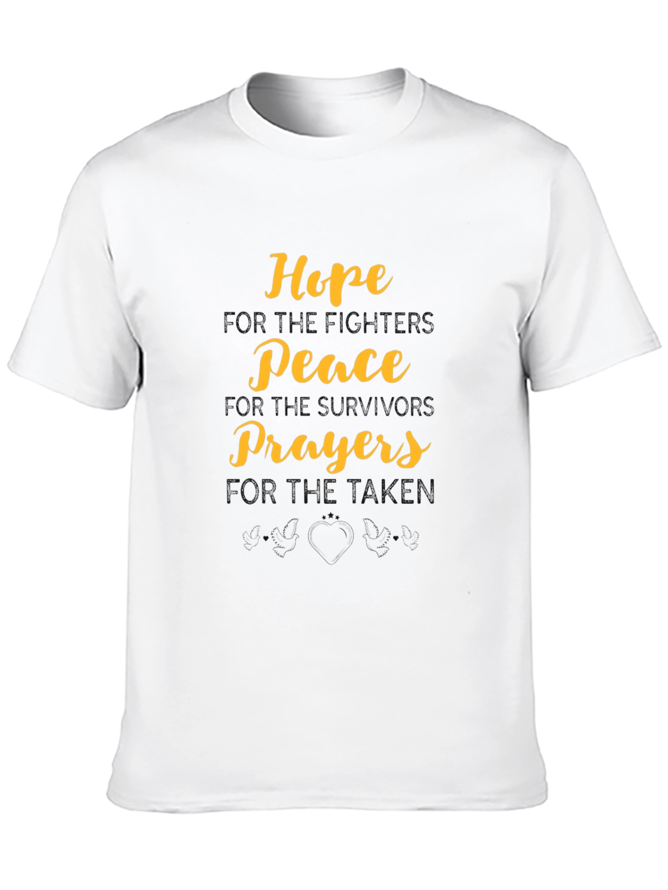 Black Hope Peace Prayers Graphic T-Shirt view 10