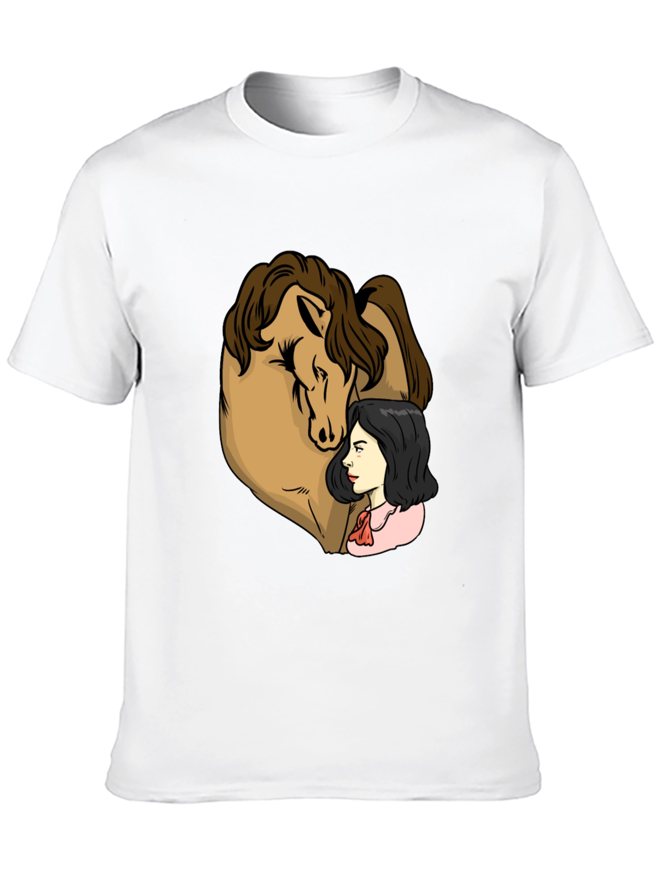 Black Horse & Woman Graphic Black T-Shirt view 10