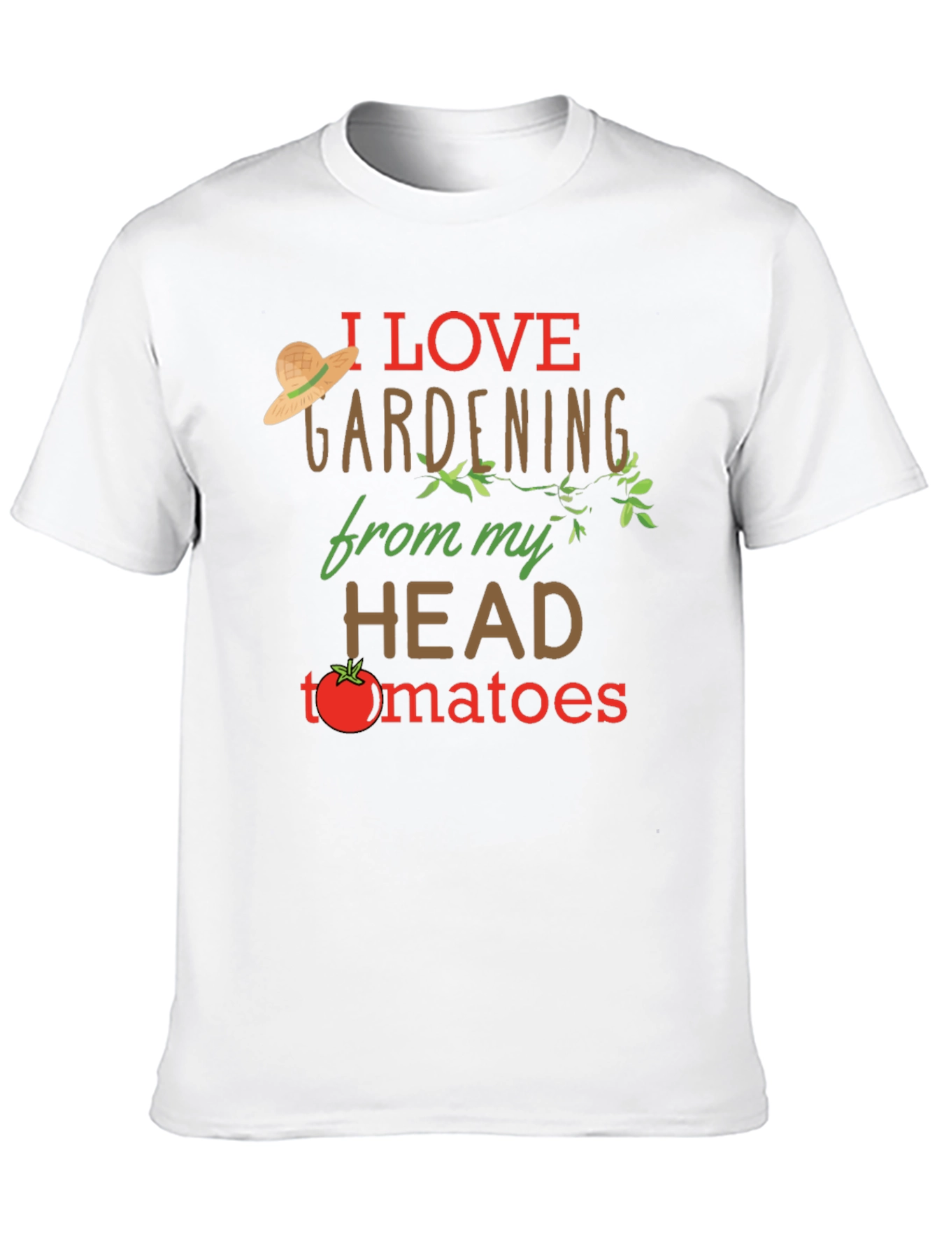 Black I Love Gardening Head Tomatoes Graphic T-Shirt view 10