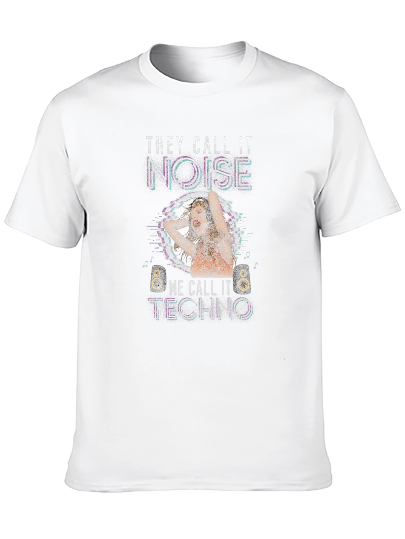 Black Techno Noise T-Shirt - Music Lover Tee view 10