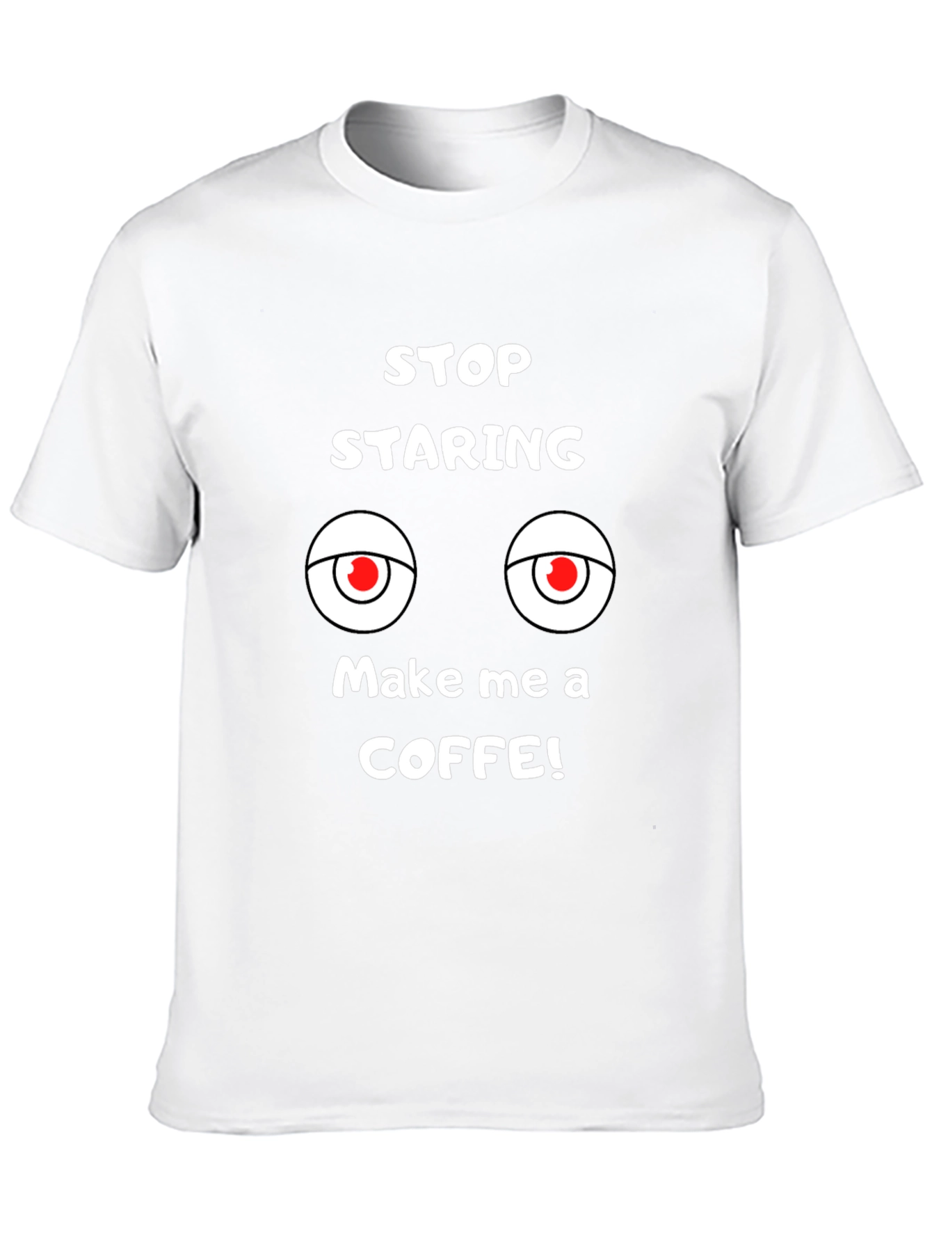 Black Funny Graphic Tee: Stop Staring, Make Coffee view 10
