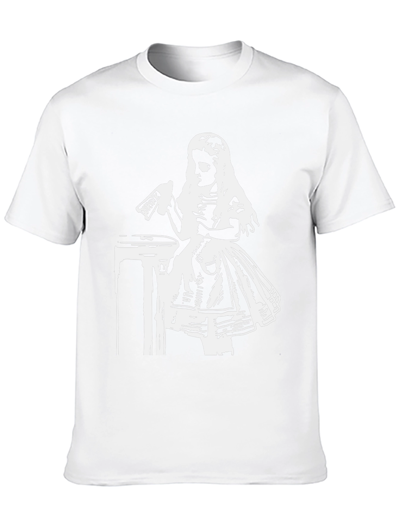 Black Alice in Wonderland Drink Me Graphic Tee view 10