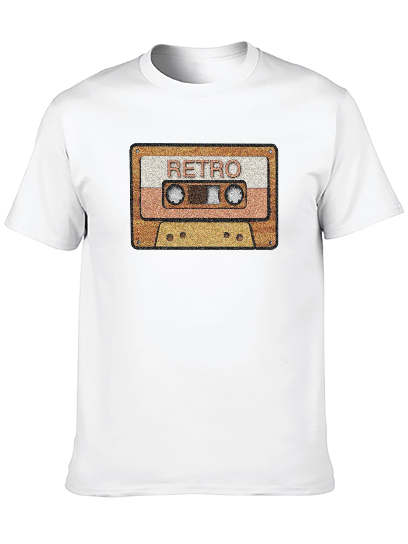 Black Retro Cassette Tape Graphic T-Shirt - Vintage Style Tee view 10