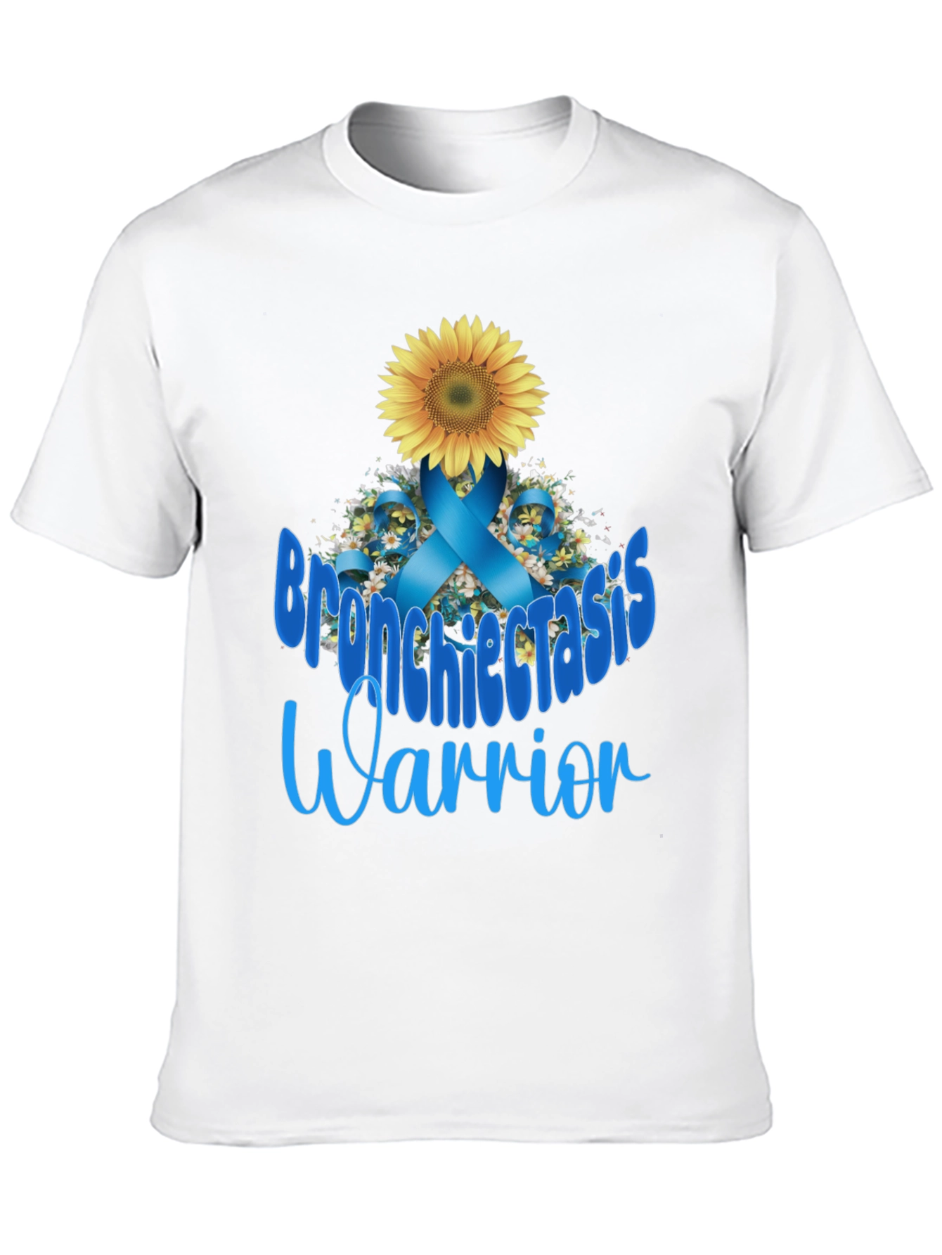 Black Bronchiectasis Warrior T-Shirt: Sunflower Ribbon Tee view 10