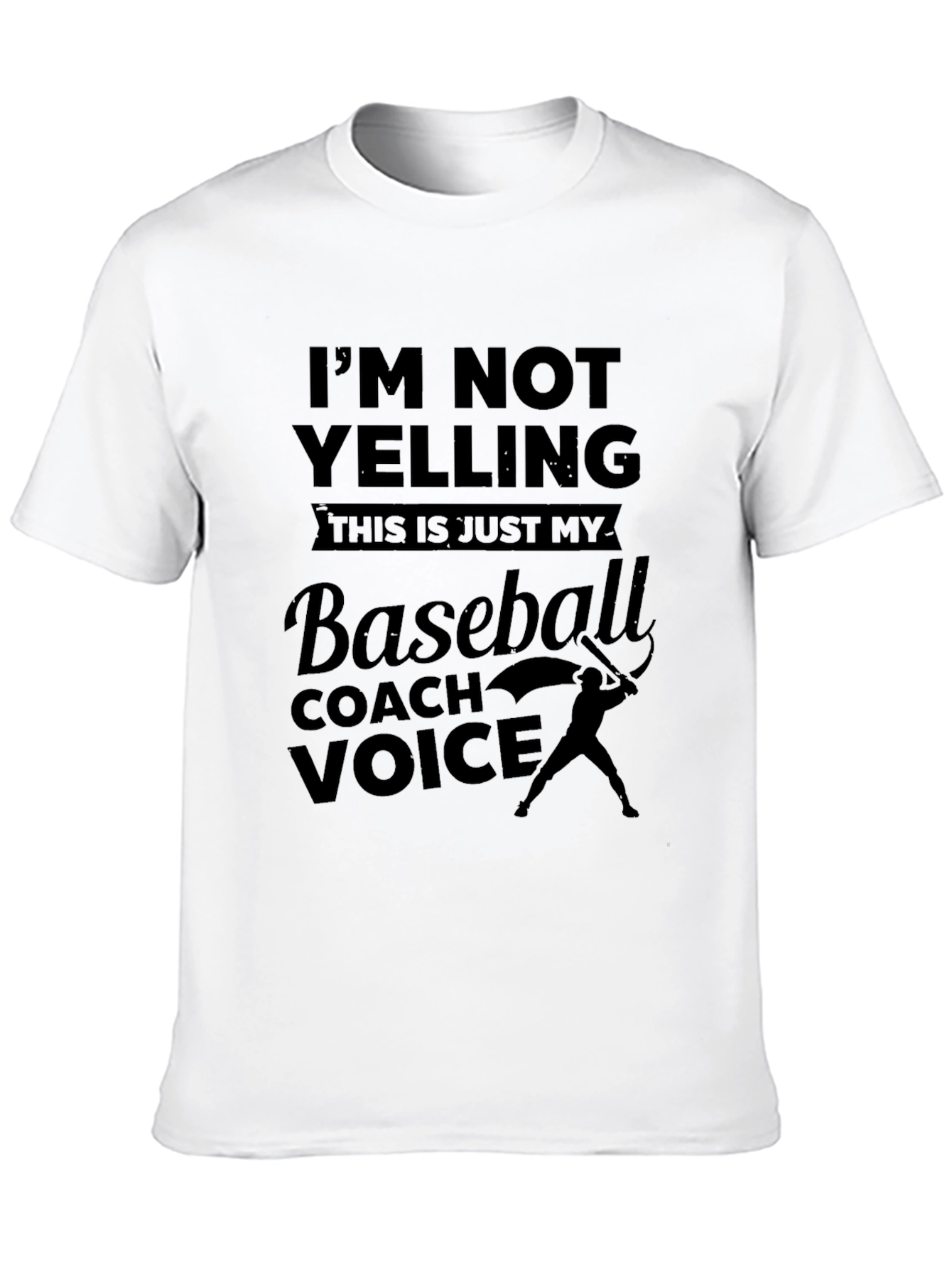Black Baseball Coach Voice Tee - Funny Gift view 10