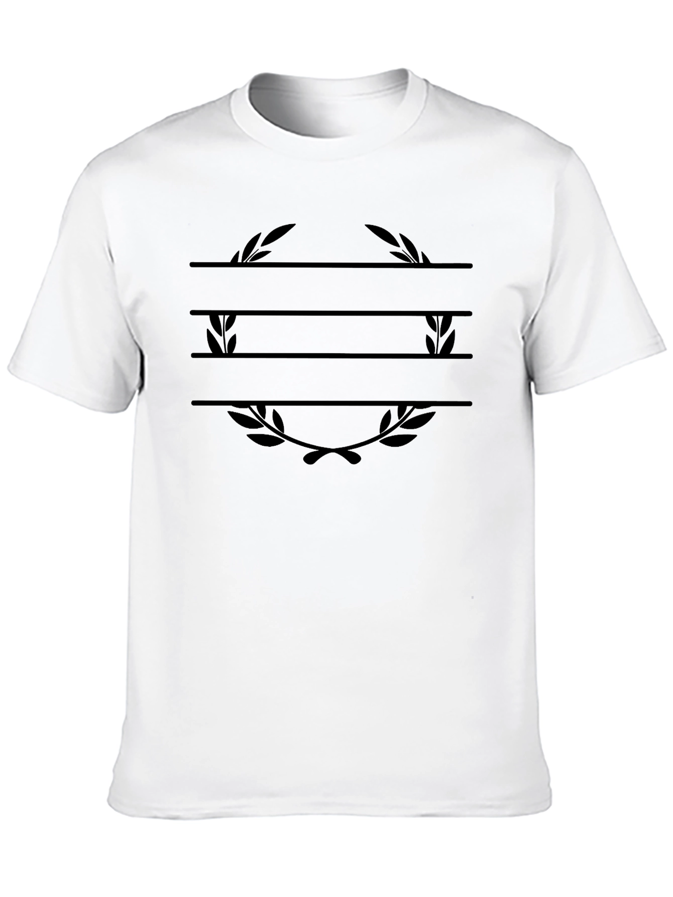 Black Personalized Laurel Wreath T-Shirt view 10