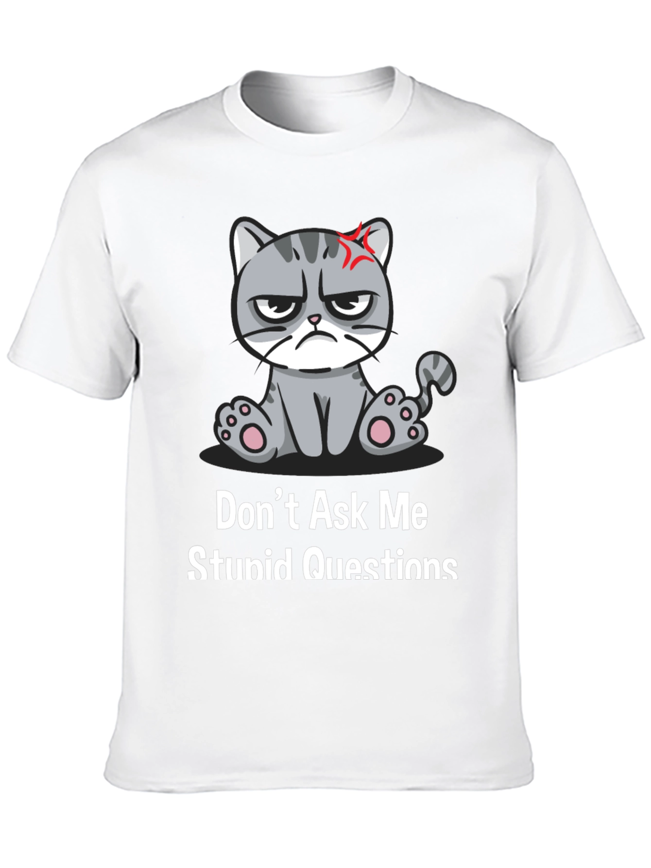 Black Grumpy Cat T-Shirt - Don't Ask Me Stupid Questions view 10