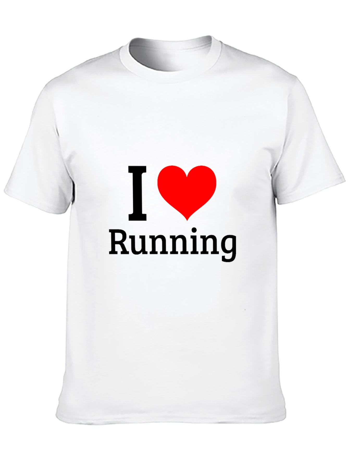 Black I Love Running Black T-Shirt - Heart Design view 10
