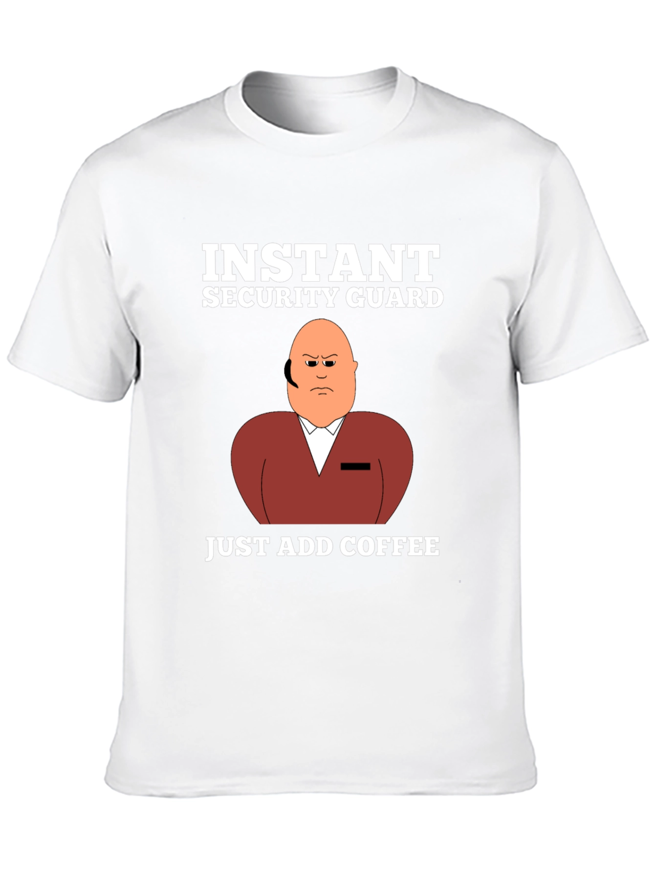 Black Instant Security Guard Funny Graphic T-Shirt view 10