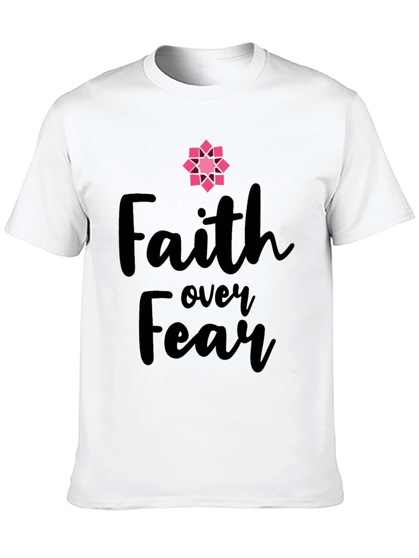 Black Faith Over Fear Graphic Tee - Inspirational T-Shirt view 10