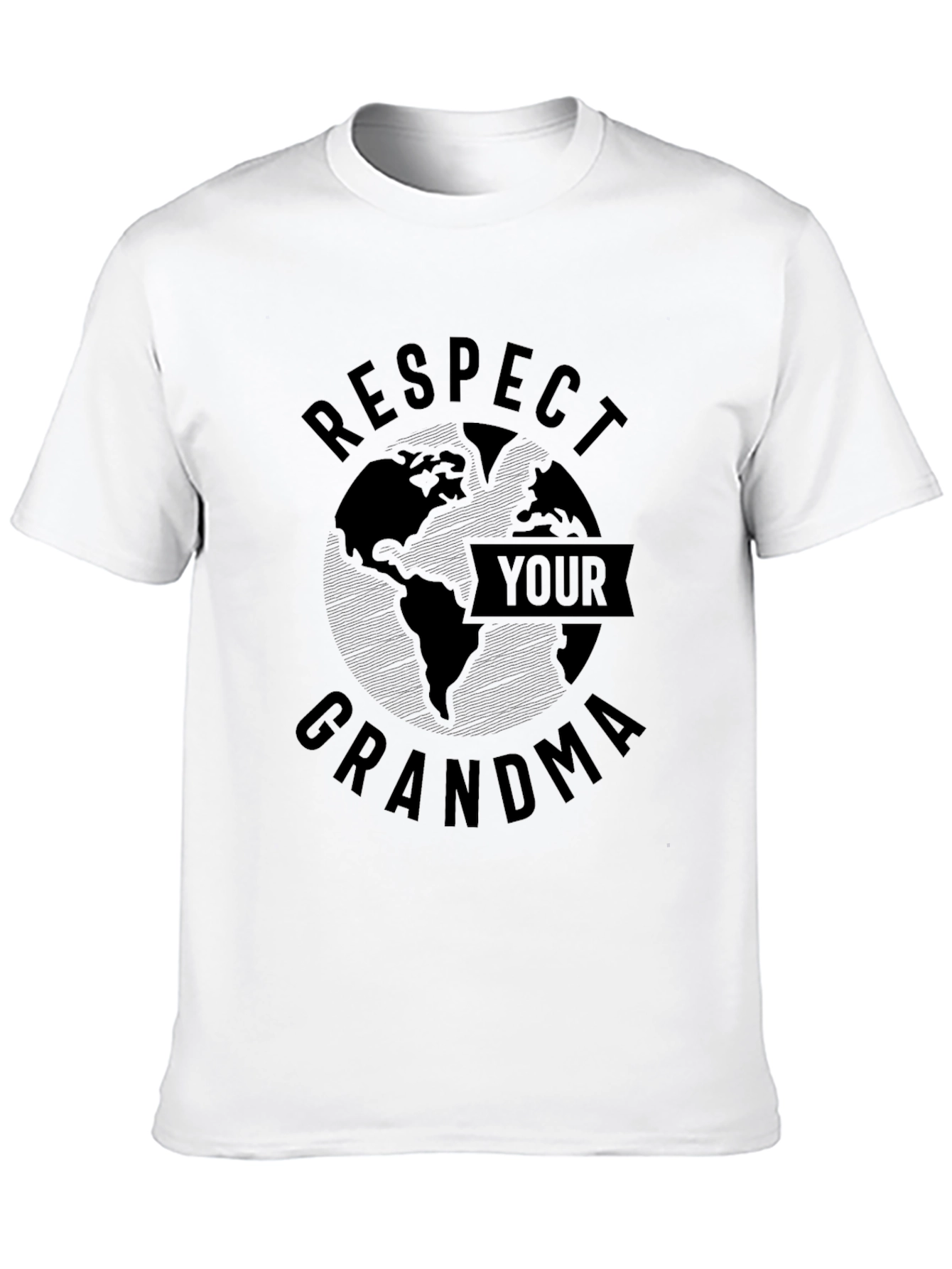 Black Respect Your Grandma Earth T-Shirt view 10