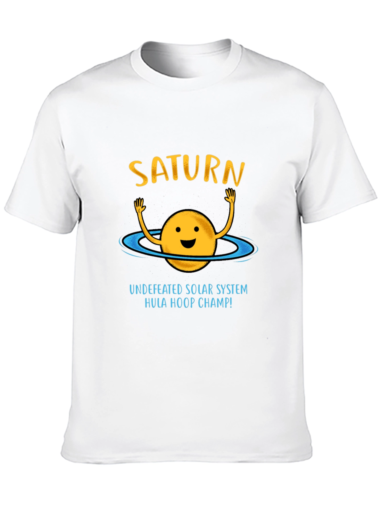Black Saturn Hula Hoop Champ Graphic Tee view 10
