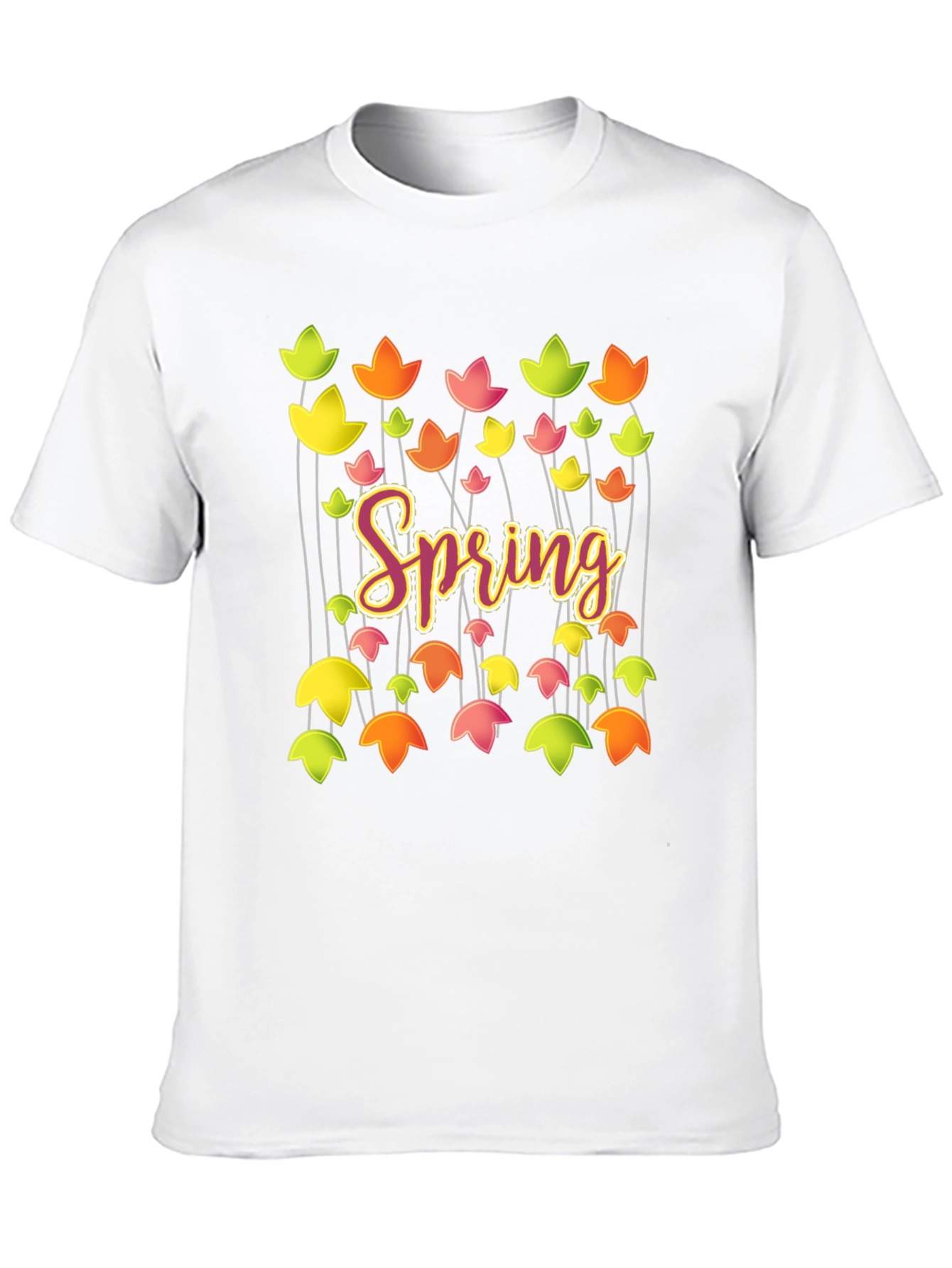 Black Spring Floral Graphic T-Shirt - Trendy Casual Tee view 10