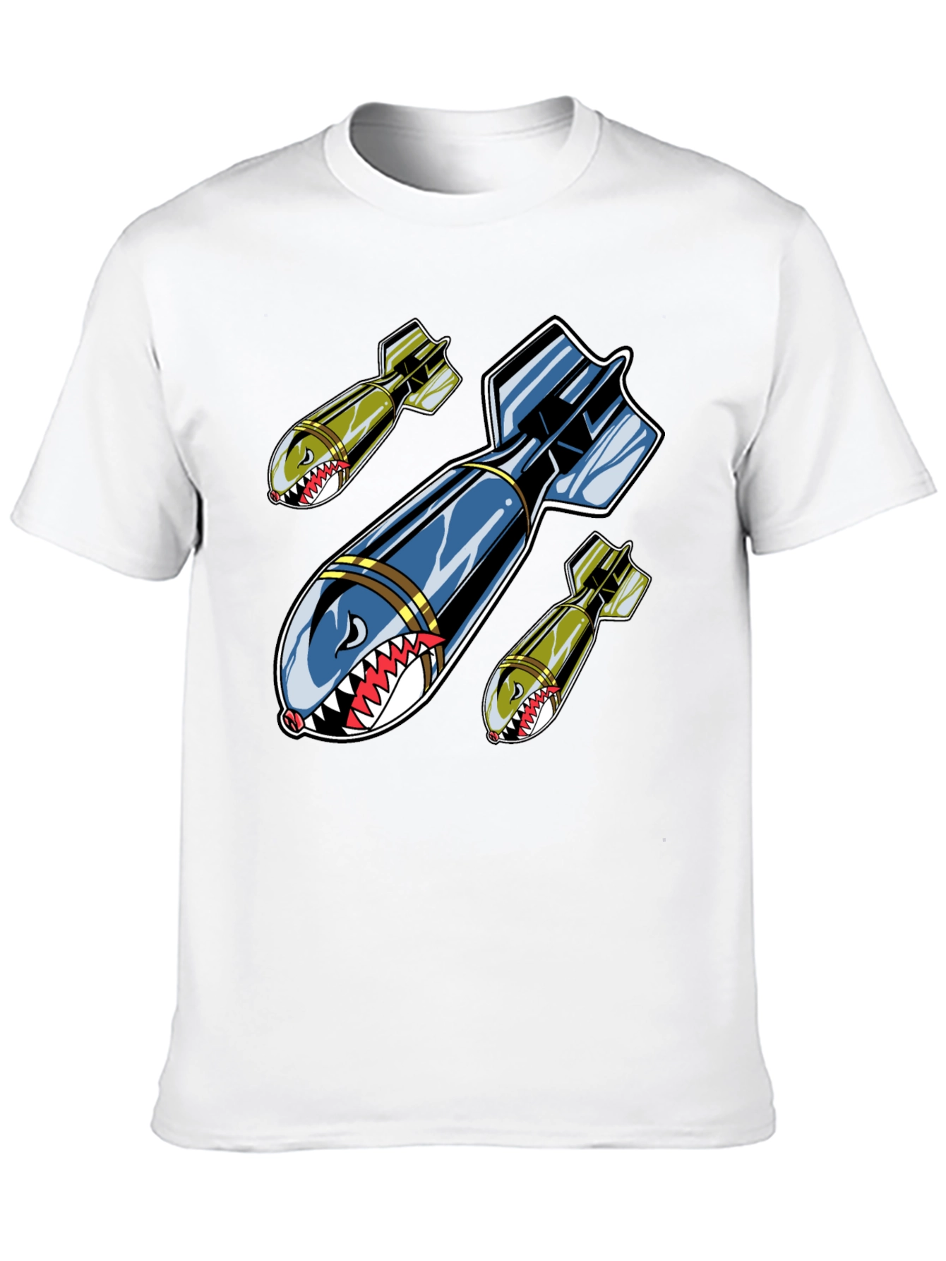 Black Shark Bomber T-Shirt - Black Graphic Tee view 10