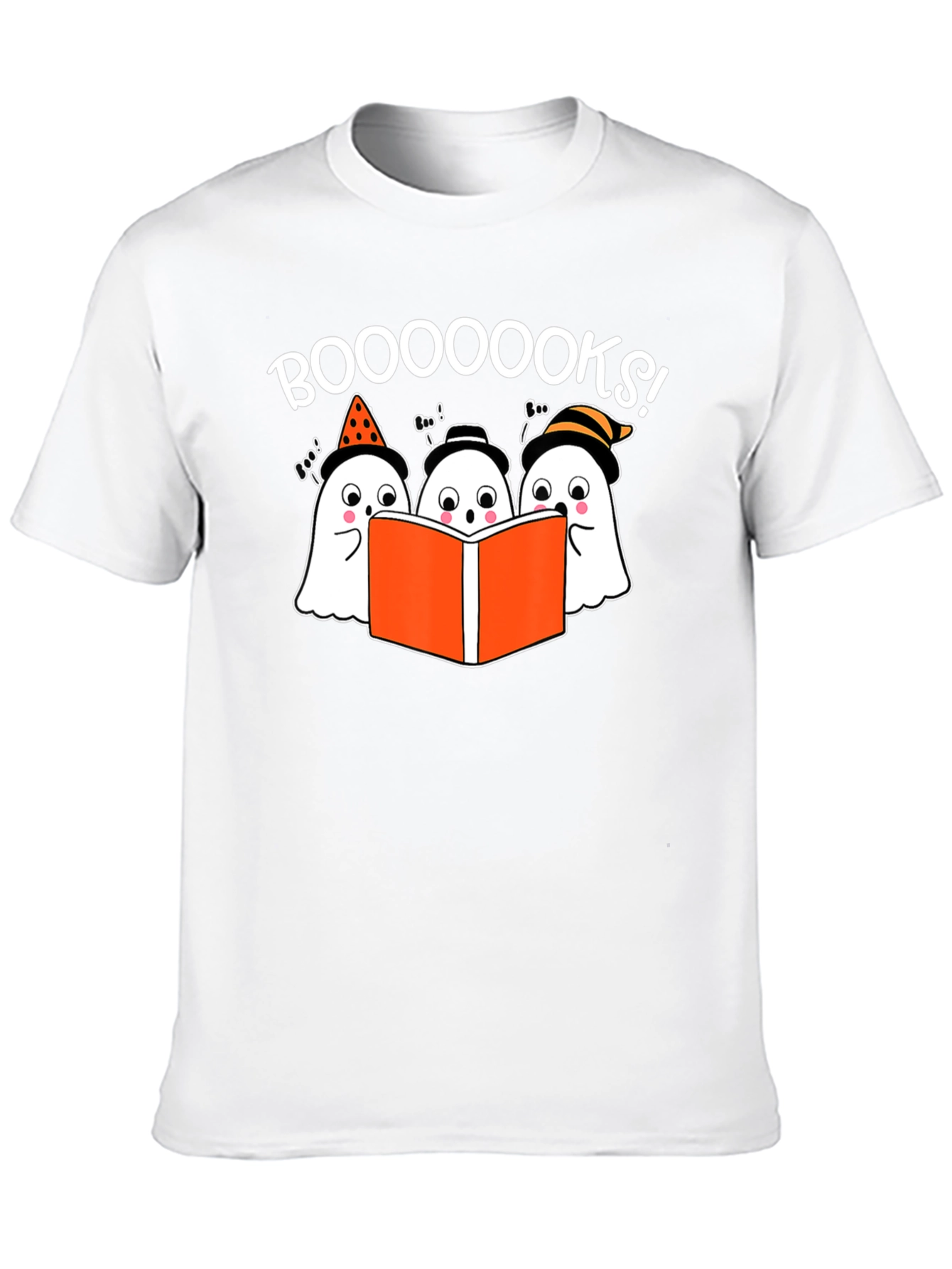 Black Boo-ooks! Halloween Ghost Reader T-Shirt view 10