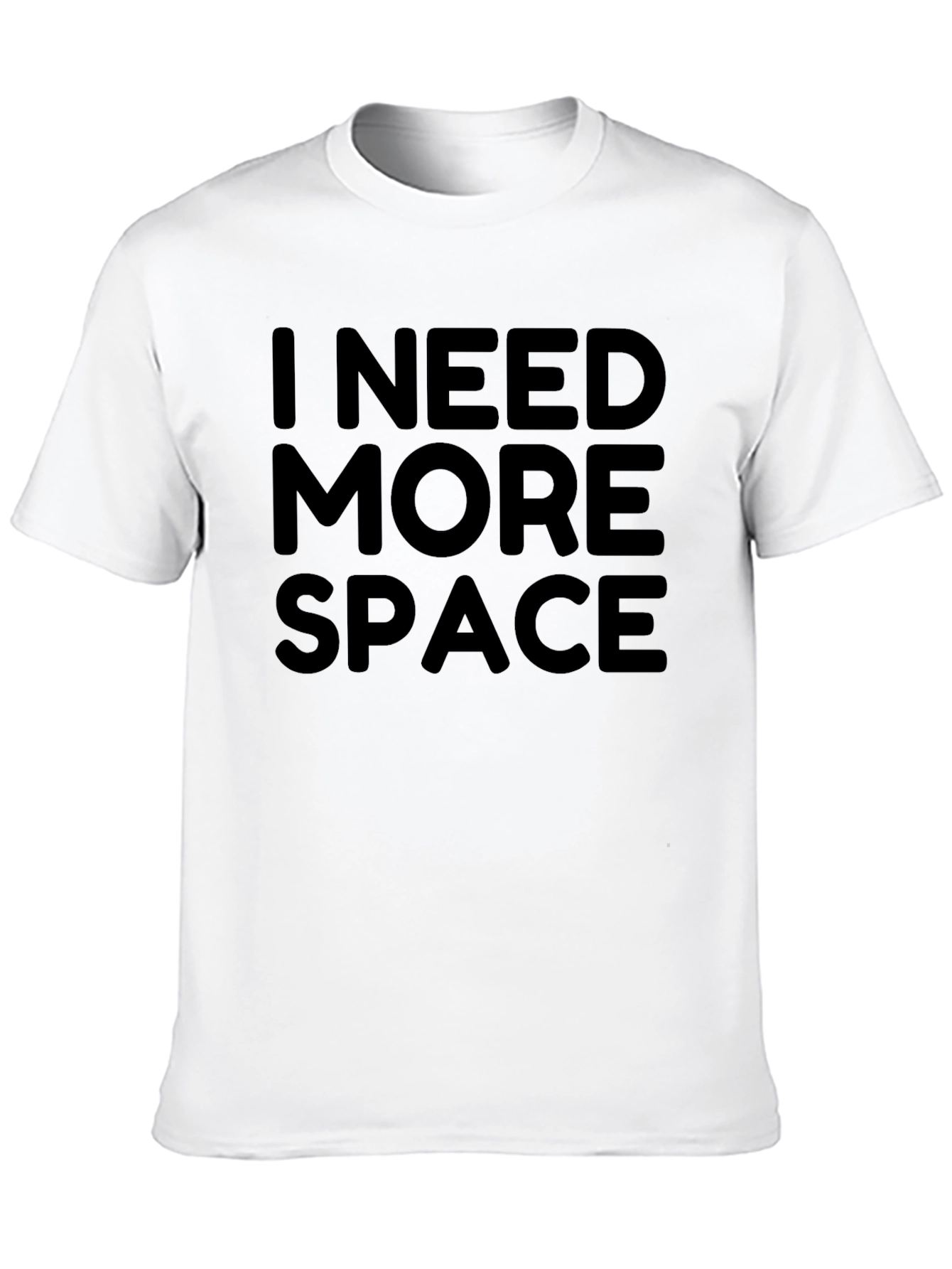 Black I Need More Space Graphic T-Shirt - Black Crew Neck Tee view 10