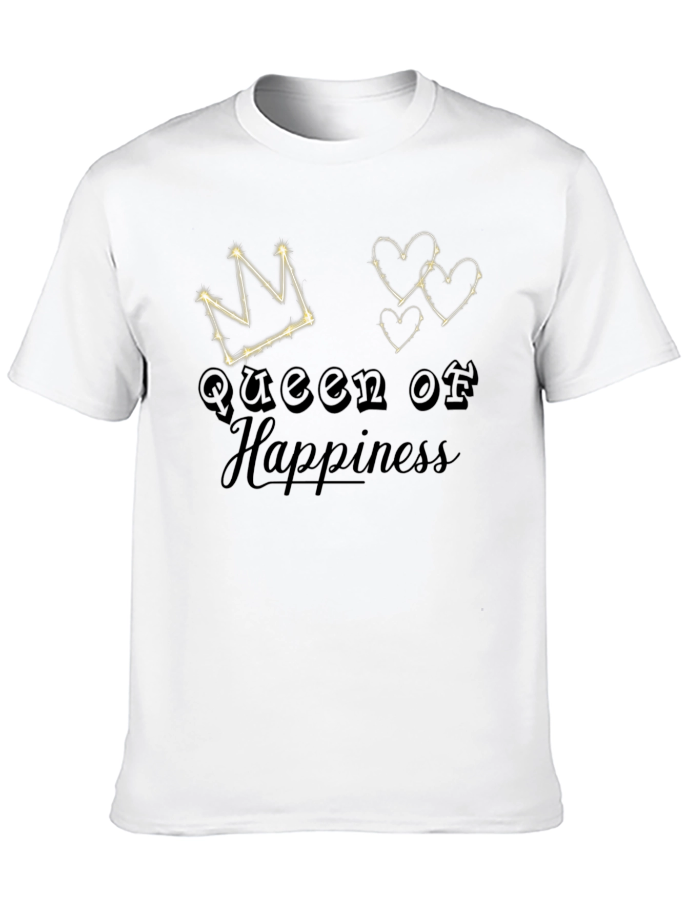 Black Queen of Happiness Black Graphic Tee view 10