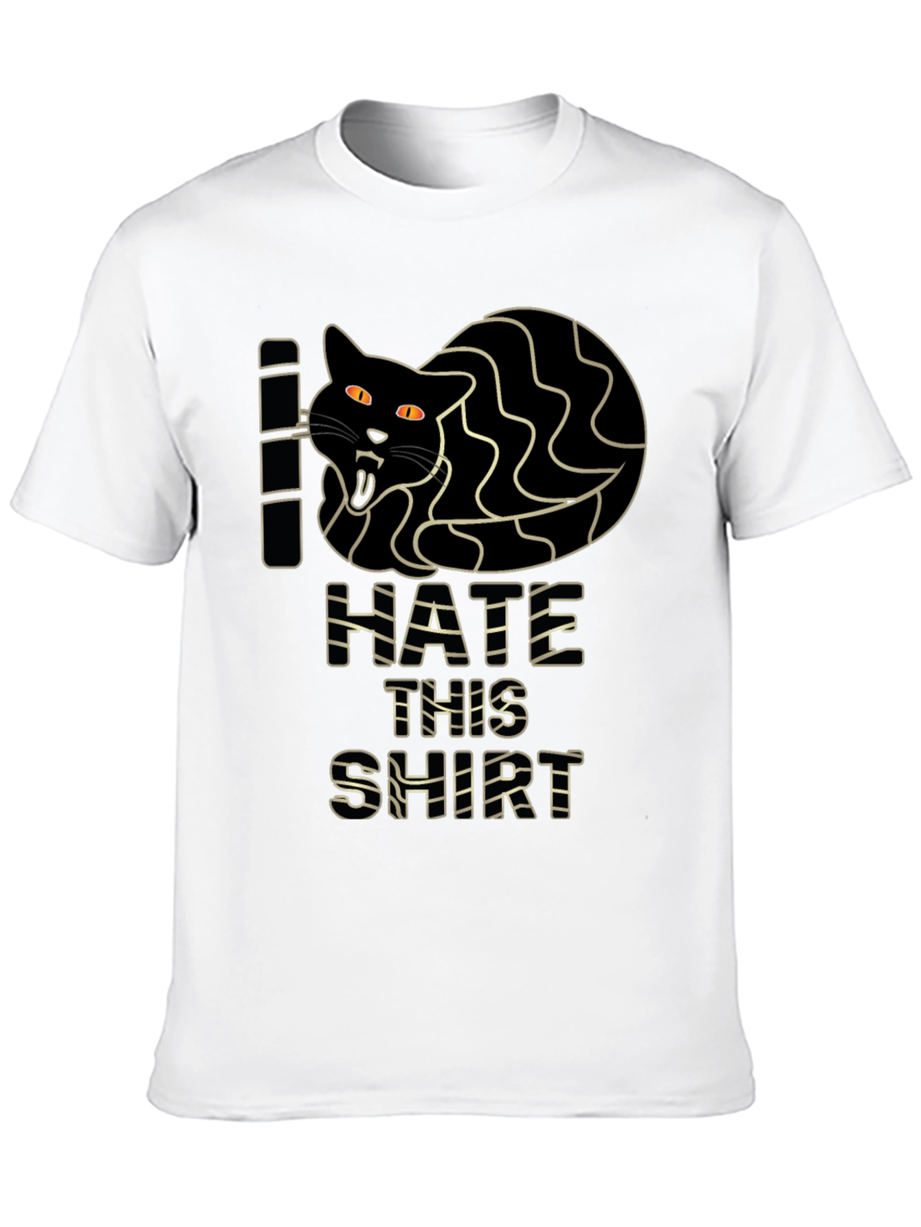 Black I Hate This Shirt - Funny Cat Graphic Tee view 10