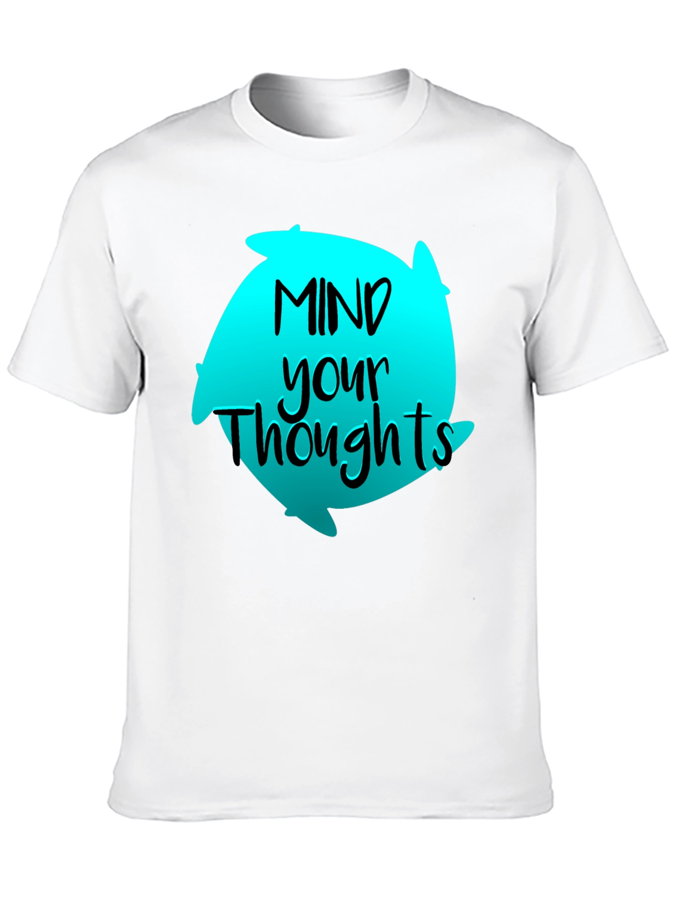 Black Mind Your Thoughts Graphic T-Shirt - Black view 10
