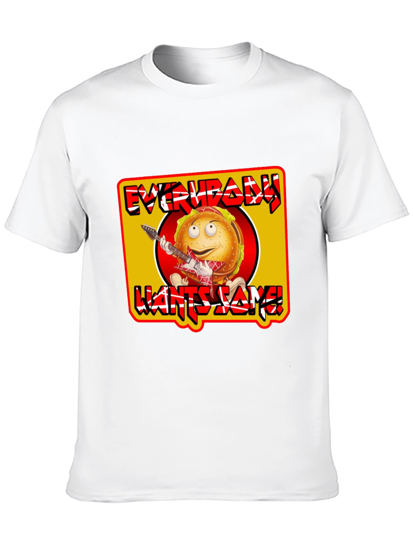 Black Everybody Wants Some Burger T-Shirt view 10