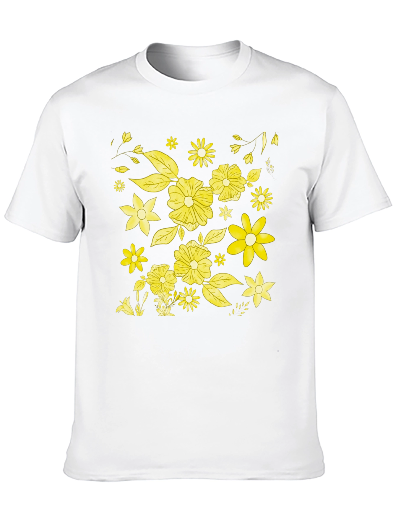 Floral Print Black T-Shirt - 10