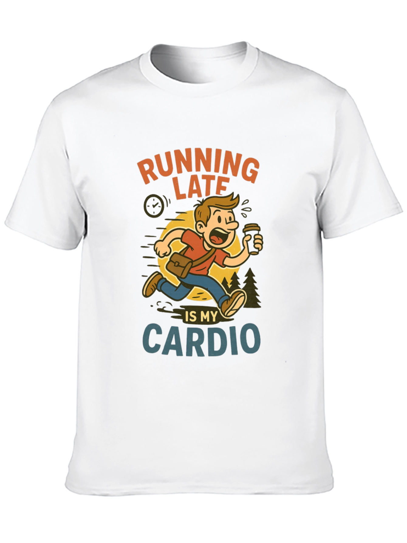 Black Running Late Cardio Graphic Tee view 10