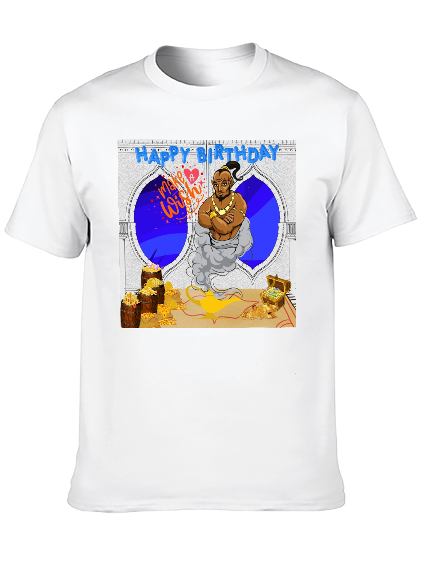 Black Genie Birthday T-Shirt: Make a Wish! view 10