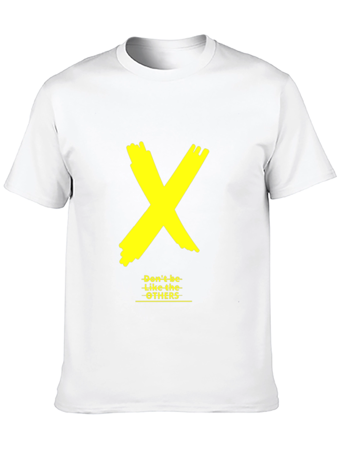 Black Bold Yellow X Graphic Black Tee - "Don't be like the OTHERS" view 10
