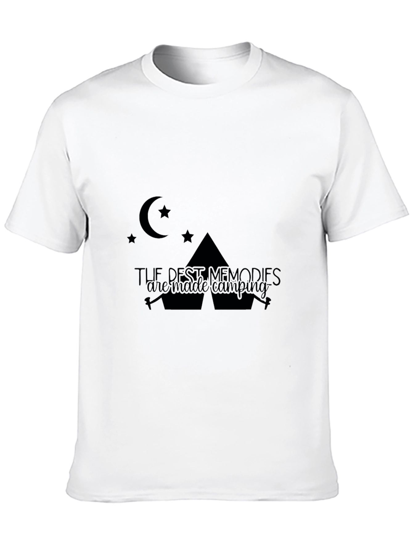 Black Camping Memories T-Shirt - Black view 10