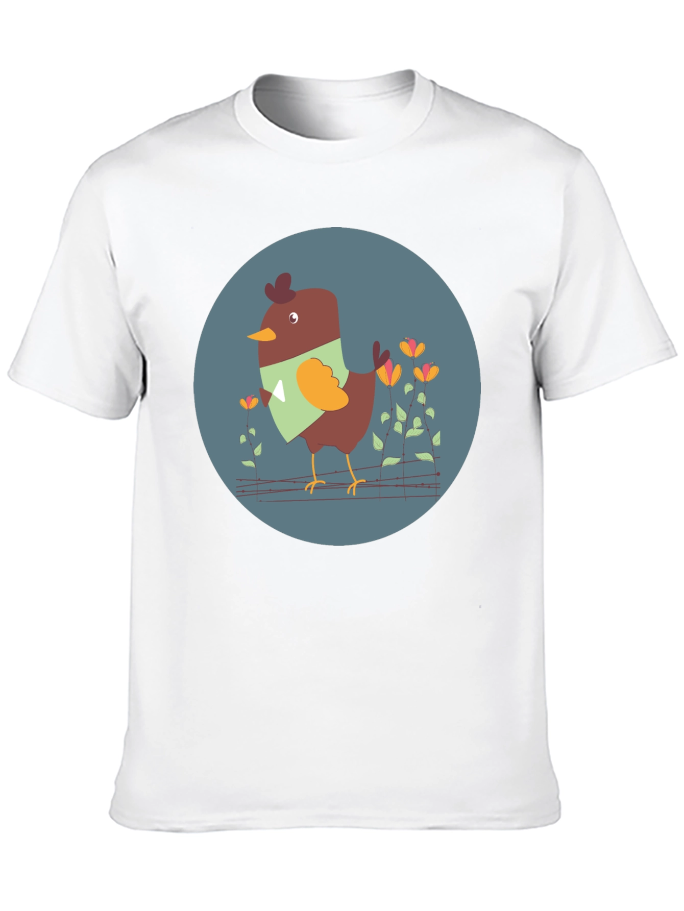 Black Cute Bird Graphic Tee - Unisex Black T-Shirt view 10