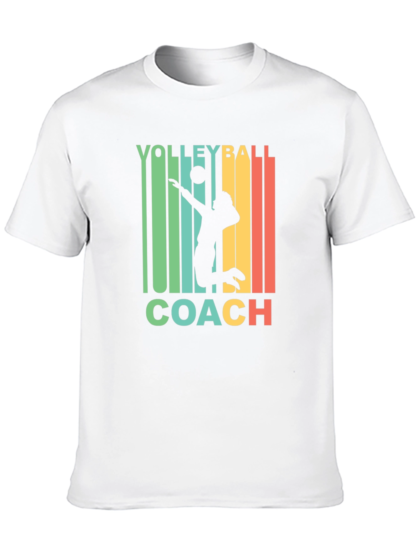 Black Volleyball Coach Retro T-Shirt  view 10