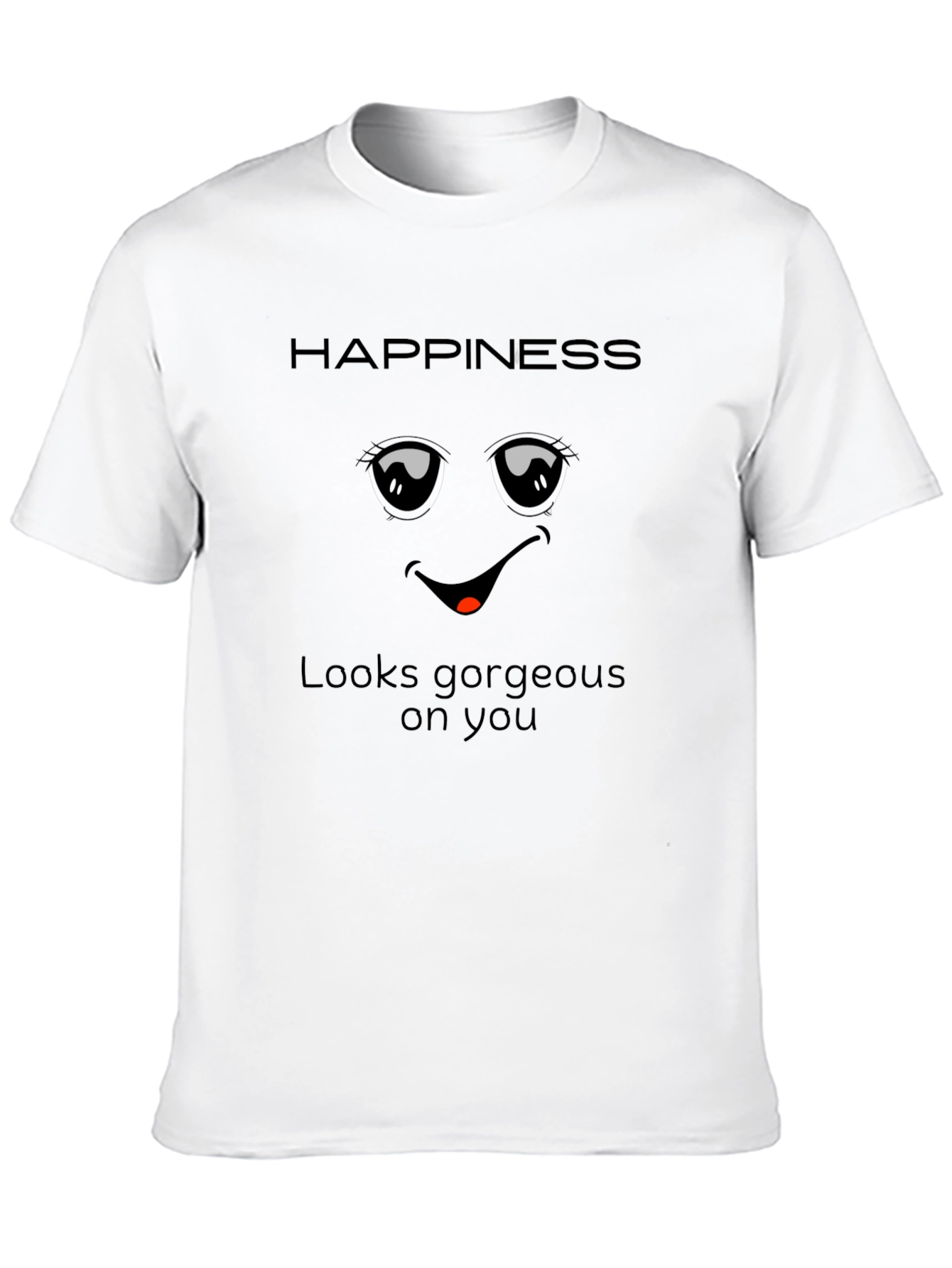 Black Happiness Graphic Black Tee view 10